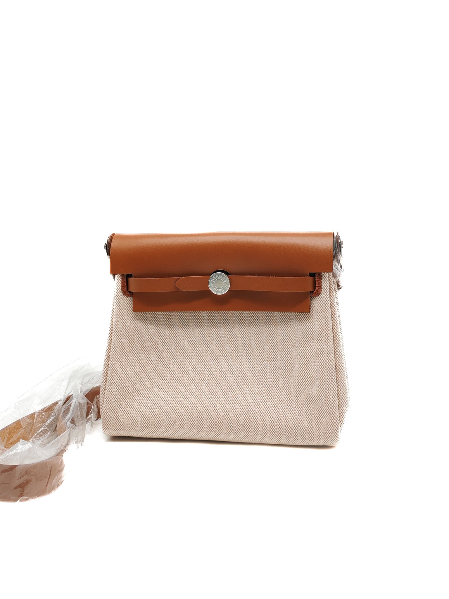 Hermes Mini Herbag 20 in Canvas & Palladium Hardware Stamp K( 2025)