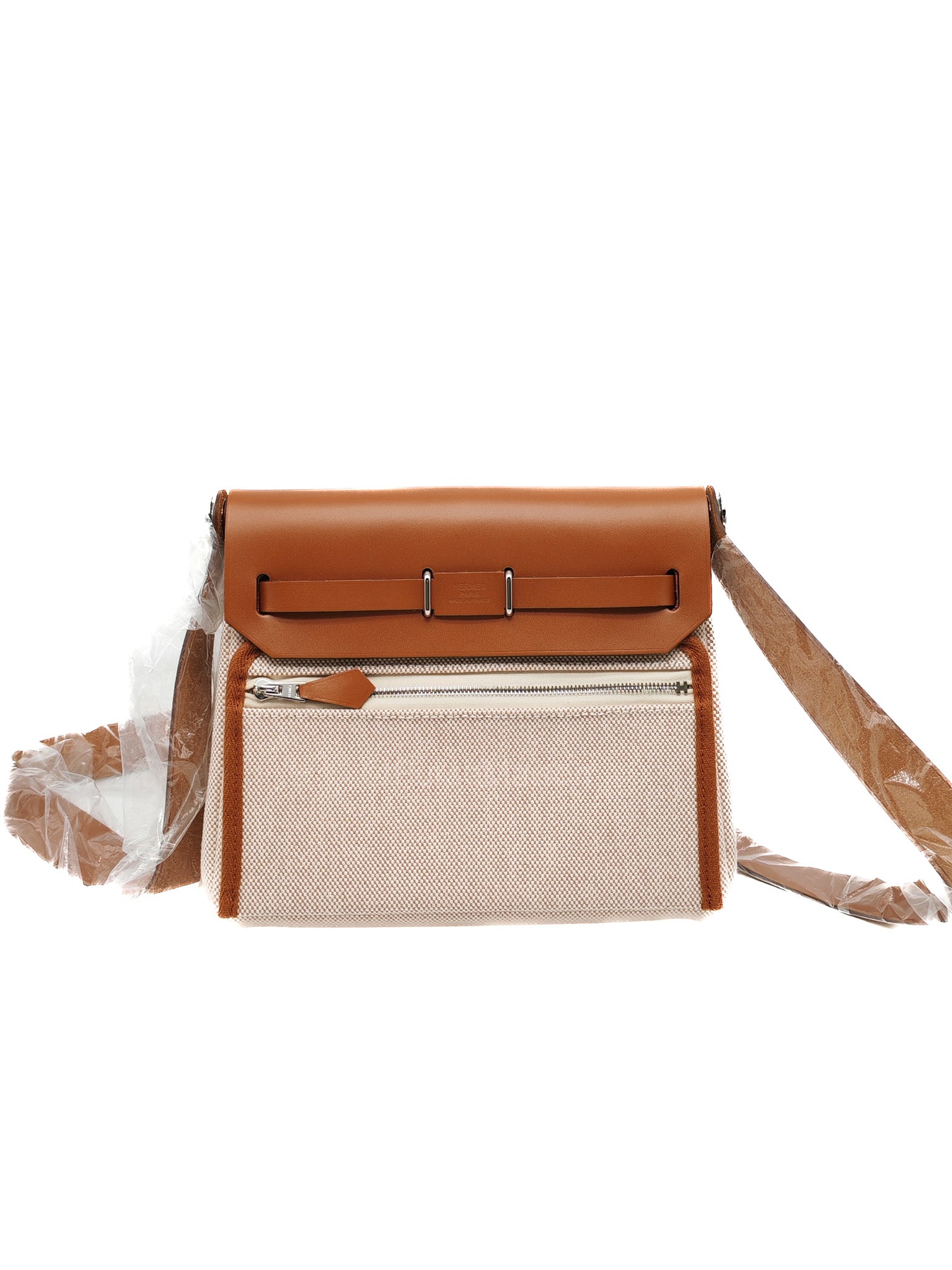 Hermes Mini Herbag 20 in Canvas & Palladium Hardware Stamp K( 2025)