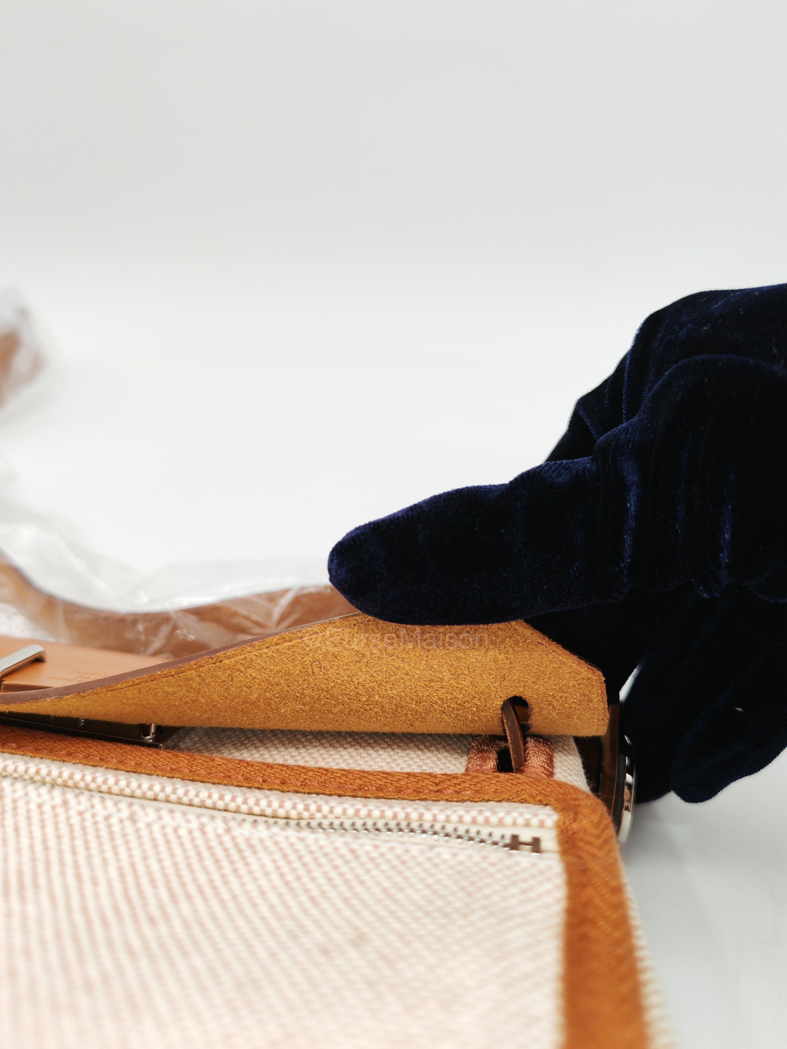 Hermes Mini Herbag 20 in Canvas & Palladium Hardware Stamp K( 2025)