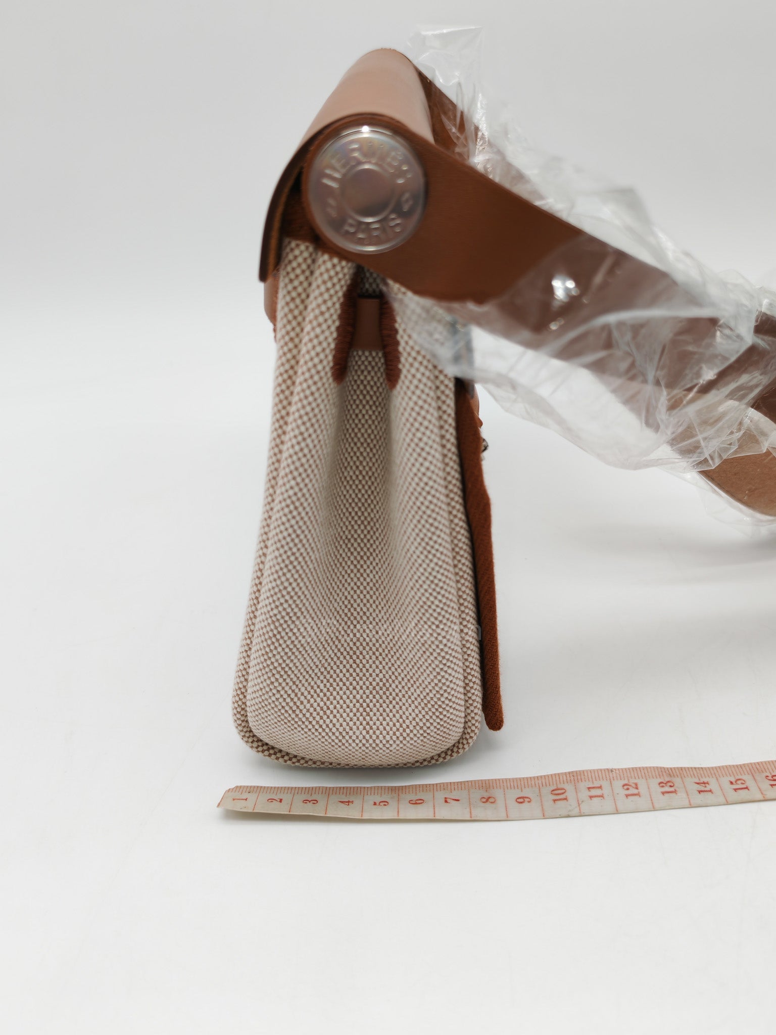 Hermes Mini Herbag 20 in Canvas & Palladium Hardware Stamp K( 2025)