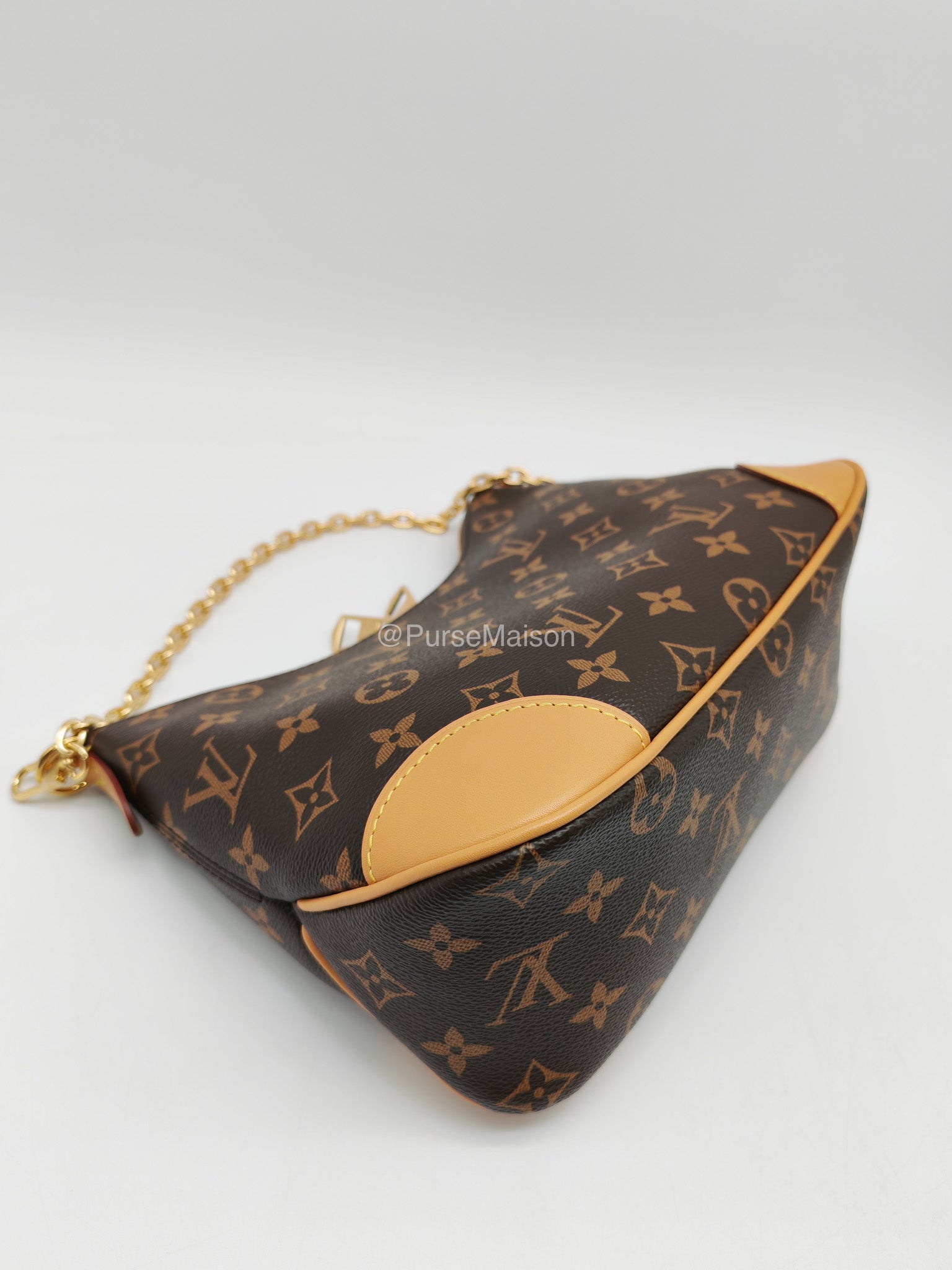 Louis Vuitton Boulogne PM Handbag in Monogram Canvas and Gold Hardware Microchip