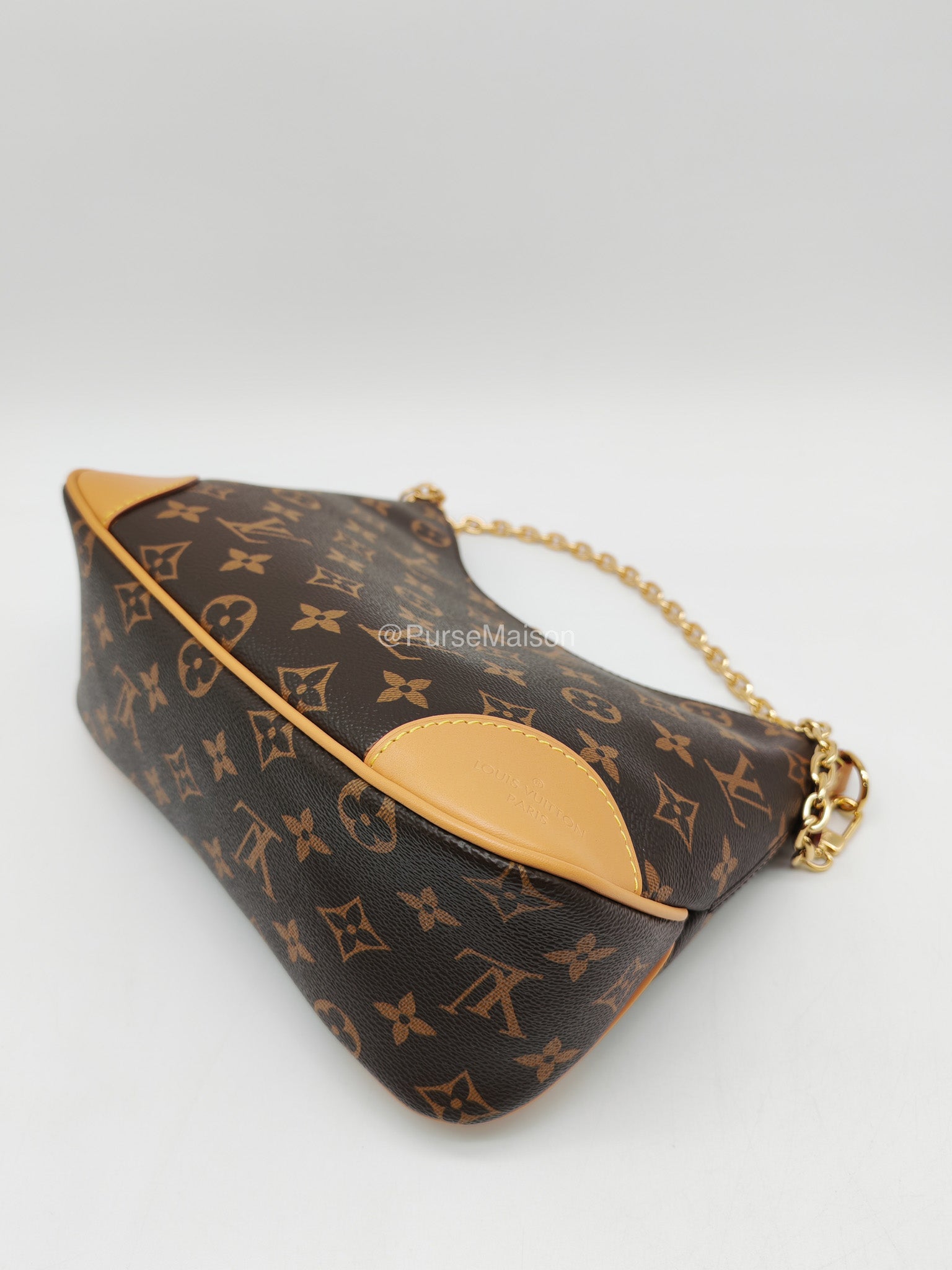 Louis Vuitton Boulogne PM Handbag in Monogram Canvas and Gold Hardware Microchip
