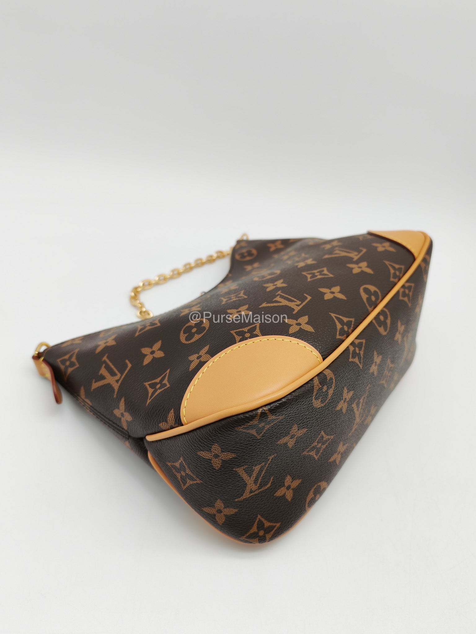 Louis Vuitton Boulogne PM Handbag in Monogram Canvas and Gold Hardware Microchip