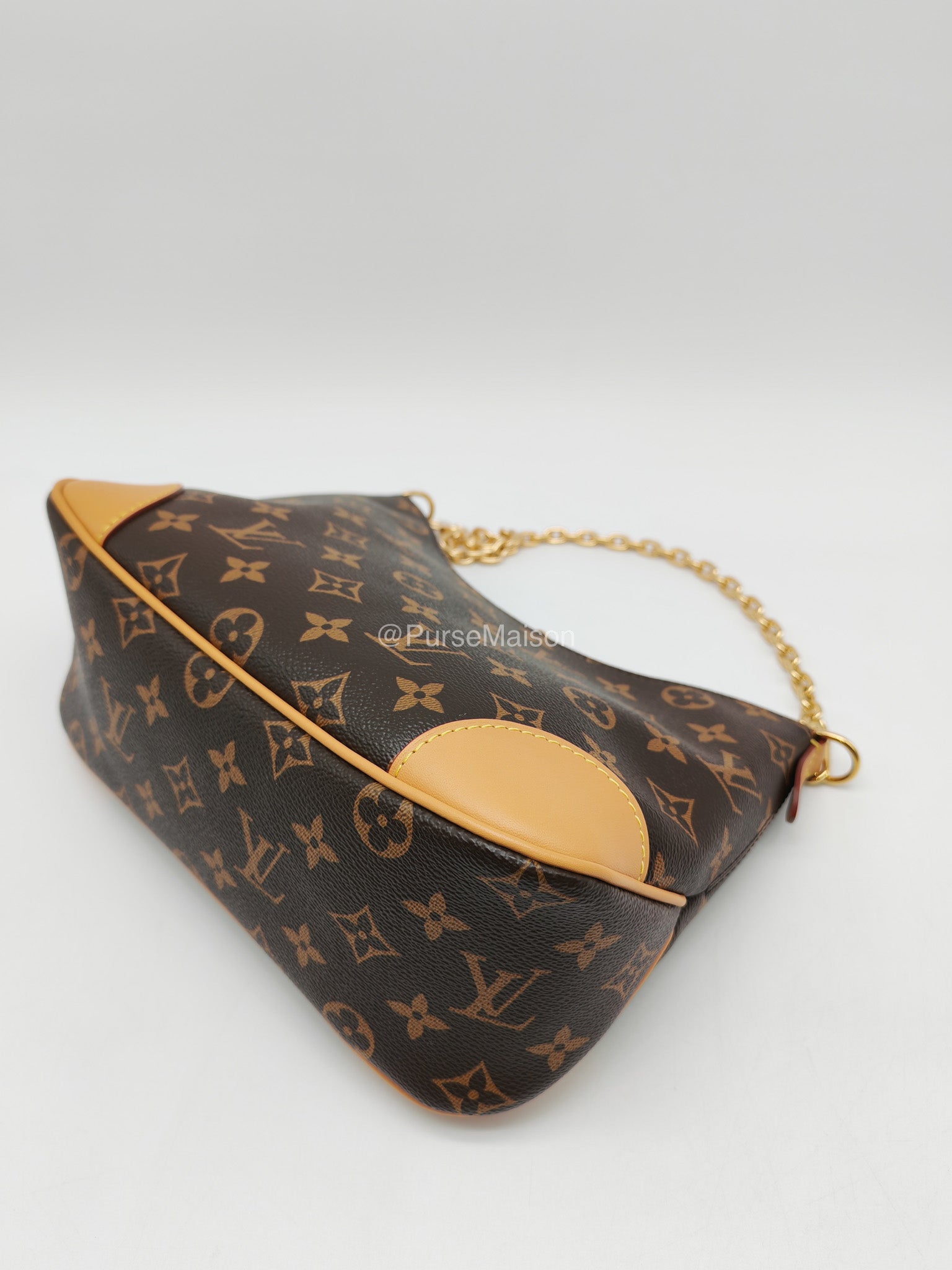 Louis Vuitton Boulogne PM Handbag in Monogram Canvas and Gold Hardware Microchip