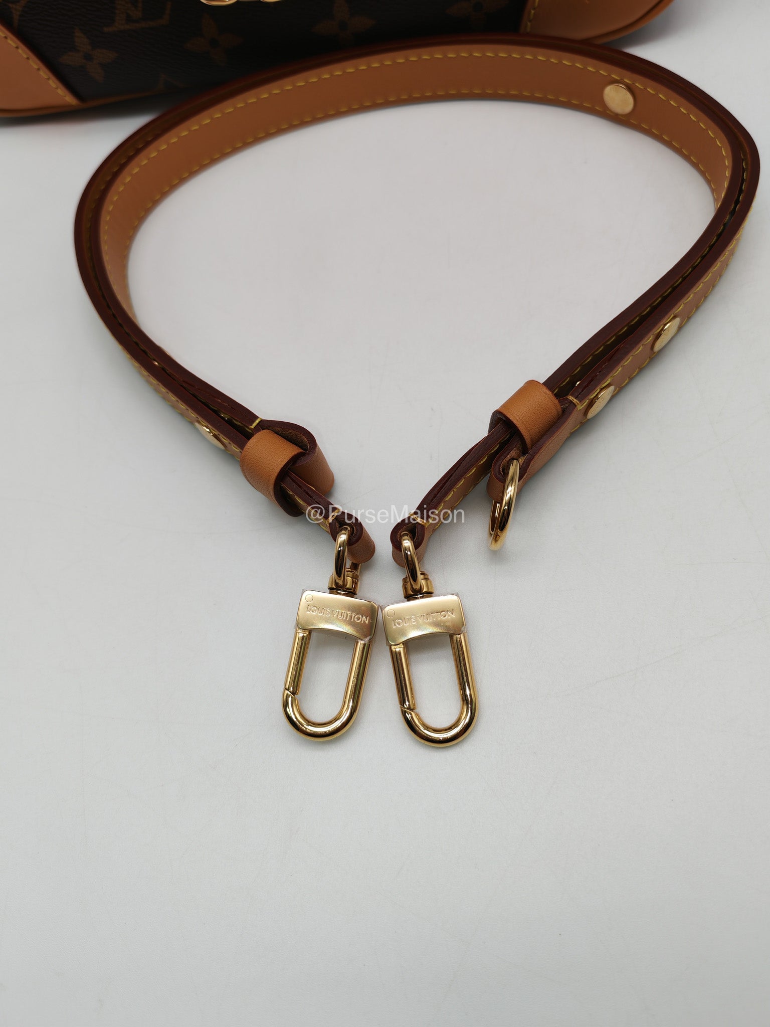 Louis Vuitton Boulogne PM Handbag in Monogram Canvas and Gold Hardware Microchip