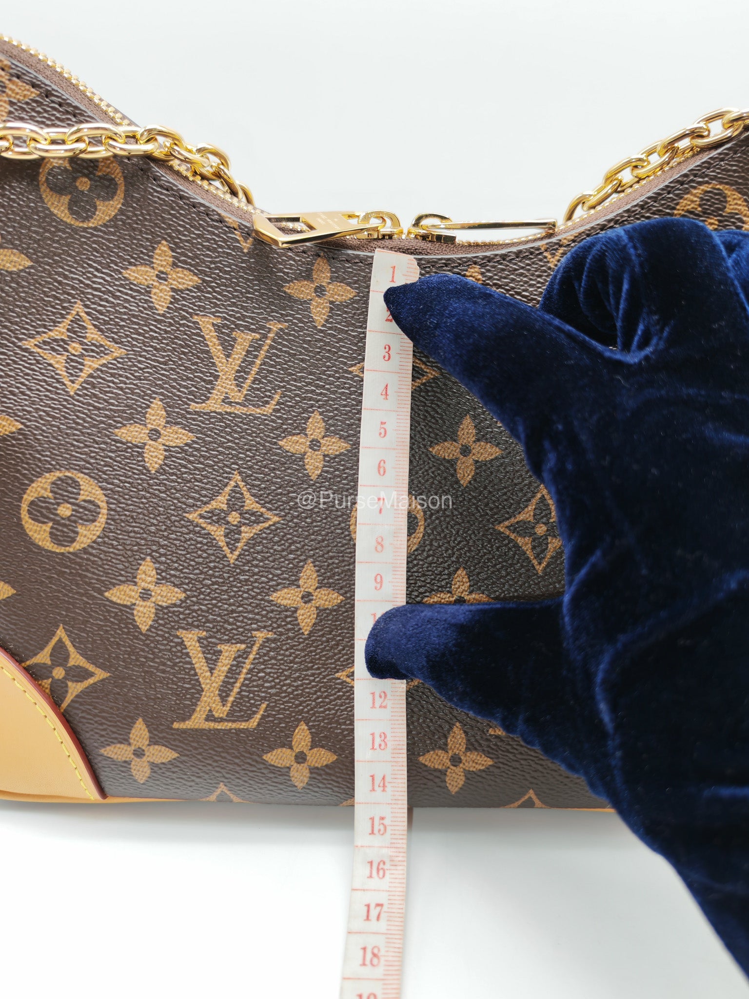 Louis Vuitton Boulogne PM Handbag in Monogram Canvas and Gold Hardware Microchip