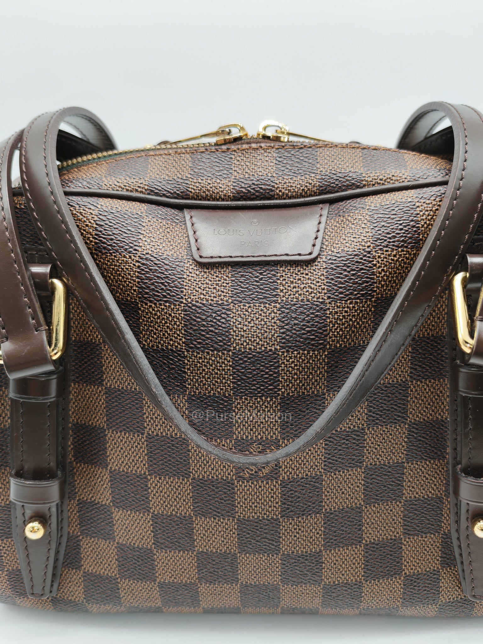 Louis Vuitton Rivington PM Bag in Damier Ebene Canvas and Gold Hardware (Datecode: FL4150)