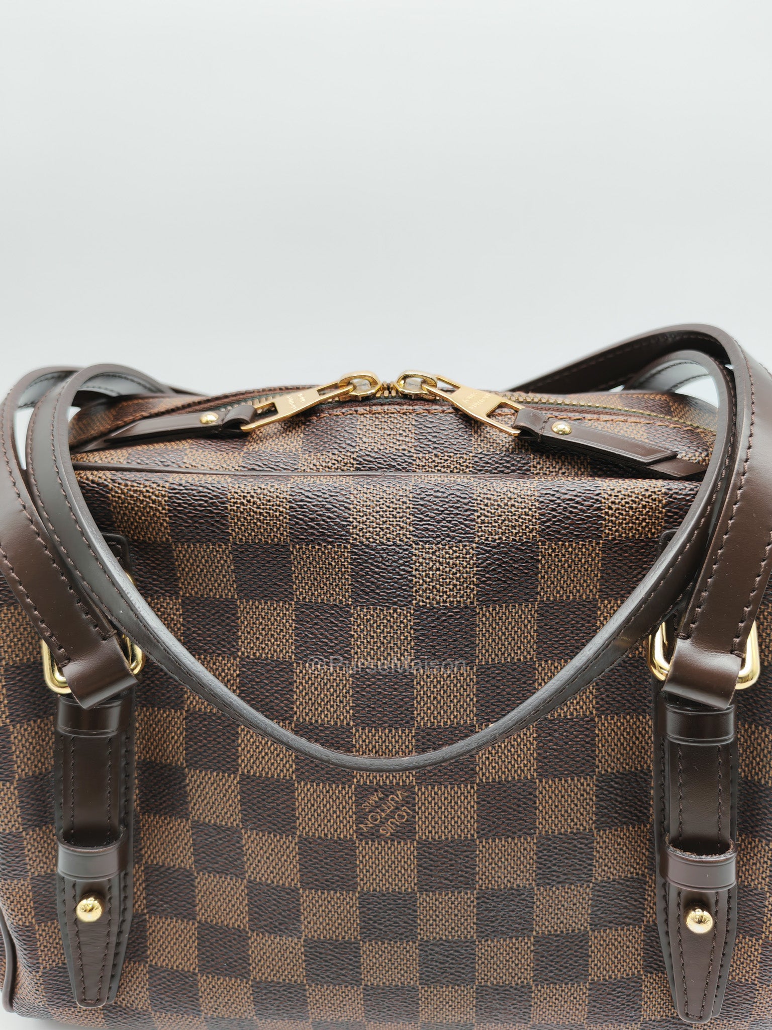 Louis Vuitton Rivington PM Bag in Damier Ebene Canvas and Gold Hardware (Datecode: FL4150)
