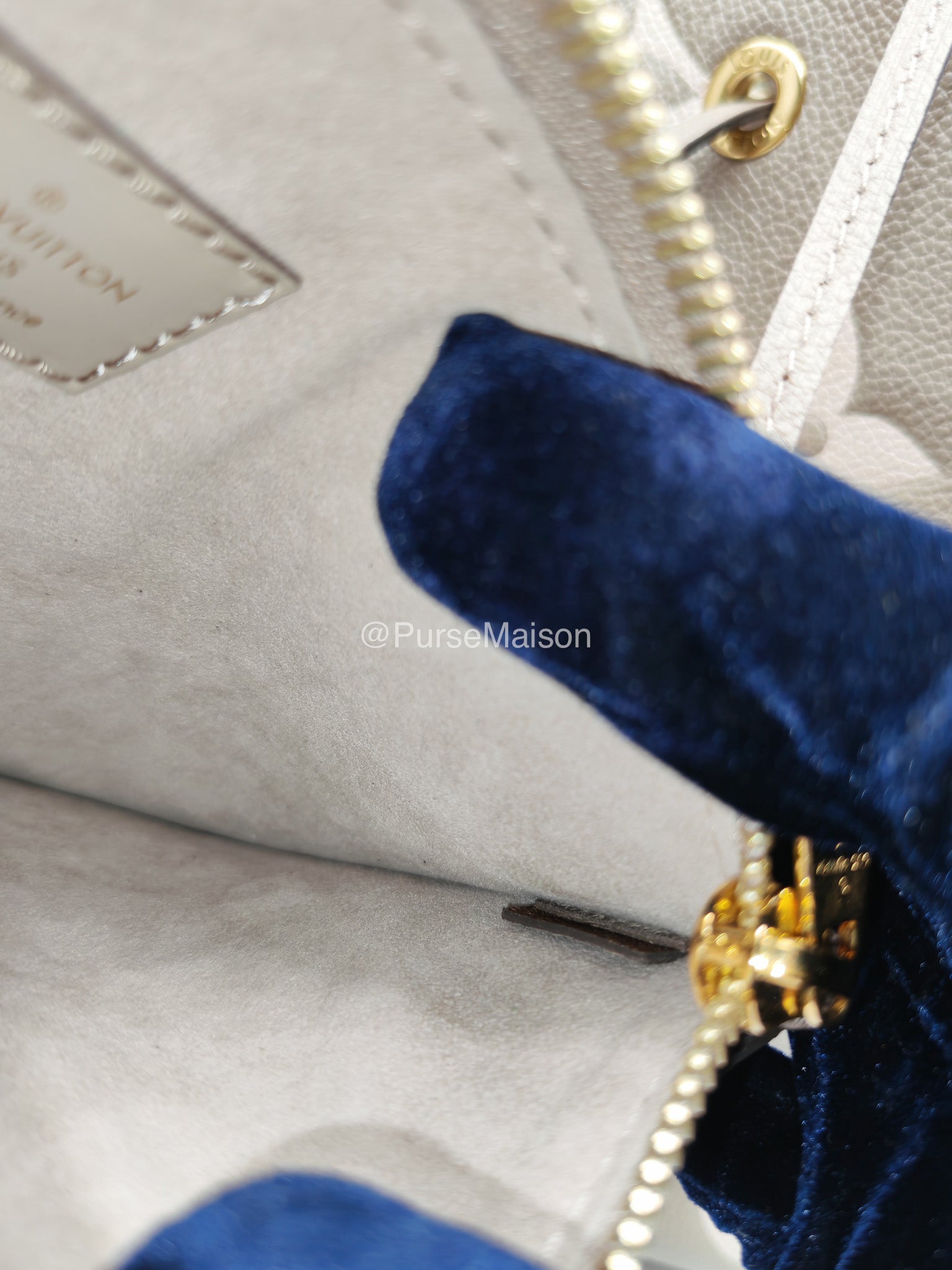 Louis Vuitton Neo Noe MM in Bicolor Monogram Tourterelle Empreinte Leather (Microchip)