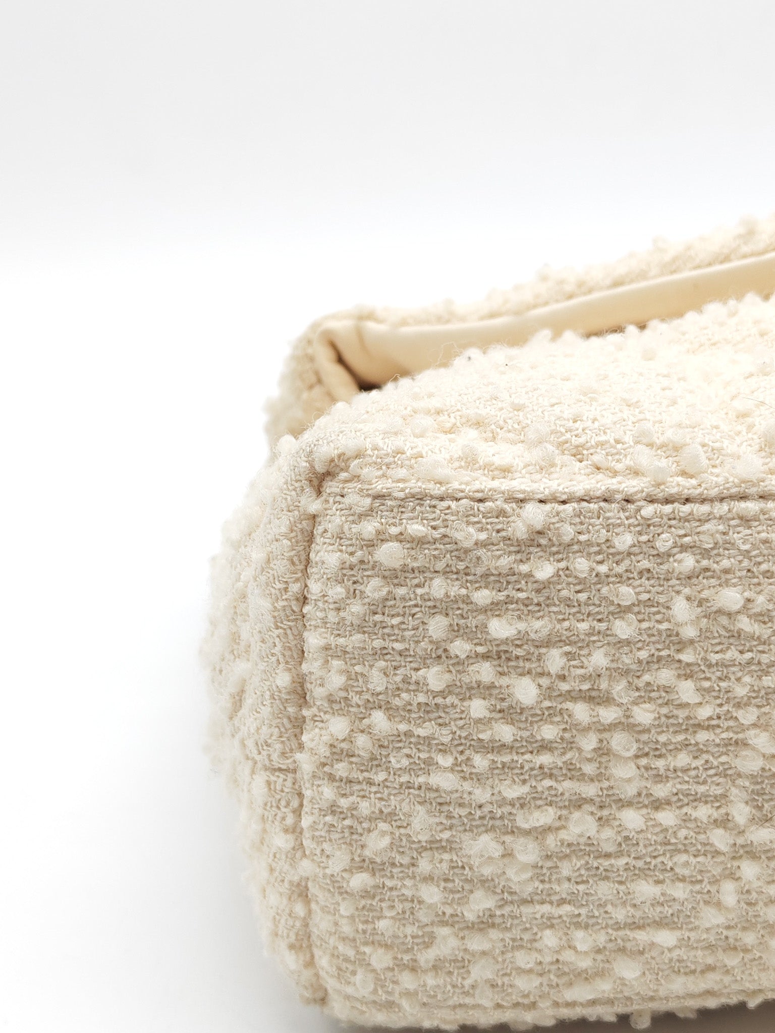 Loulou Puffer Bag Medium in Boucle Tweed Canvas & Gold Hardware