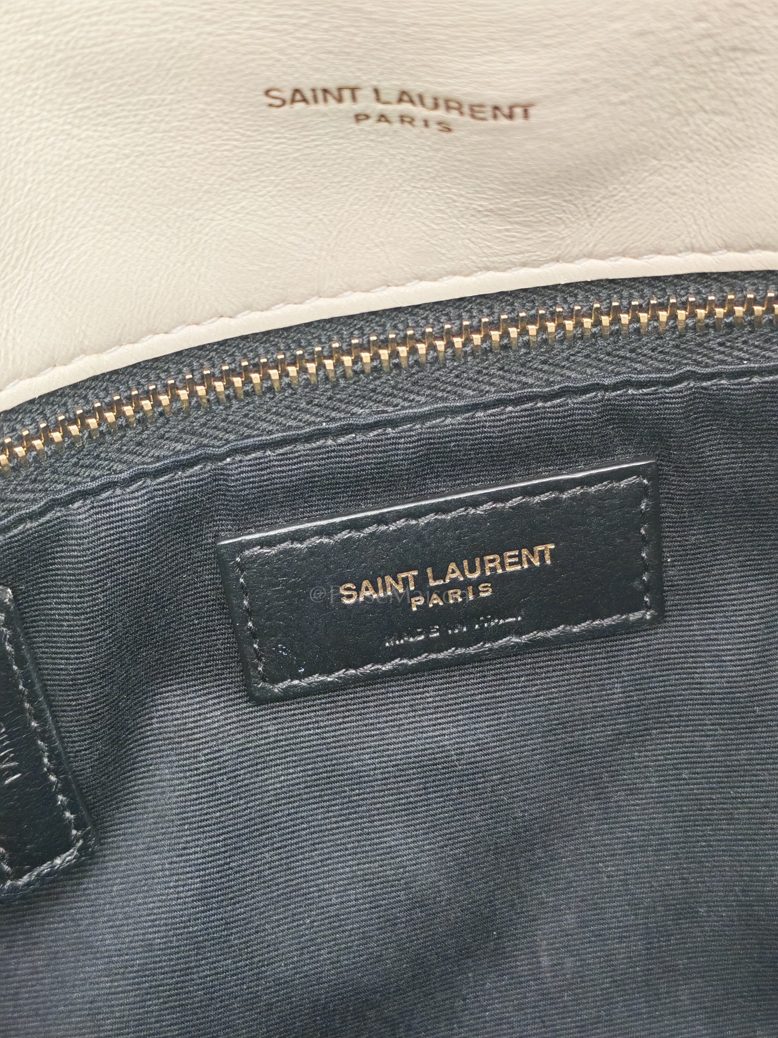 Loulou Puffer Bag Medium in Boucle Tweed Canvas & Gold Hardware