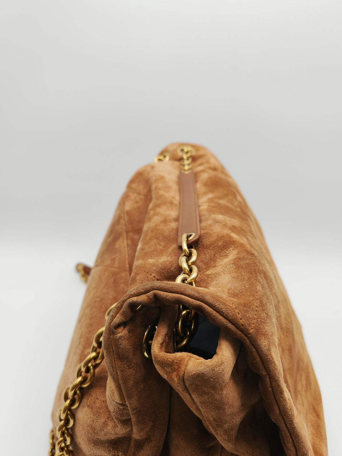 Yves Saint Laurent Jamie 4.3 Suede Shoulder Bag in Camel Suede Leather