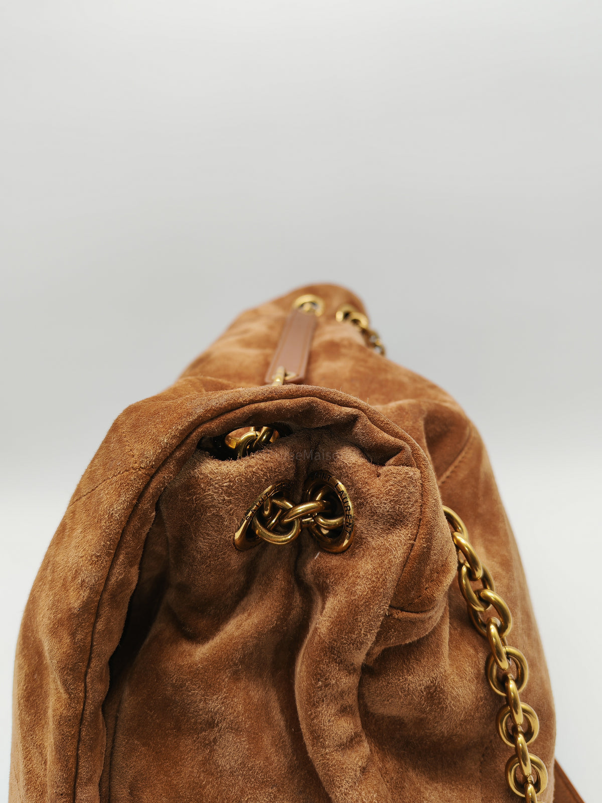 Yves Saint Laurent Jamie 4.3 Suede Shoulder Bag in Camel Suede Leather
