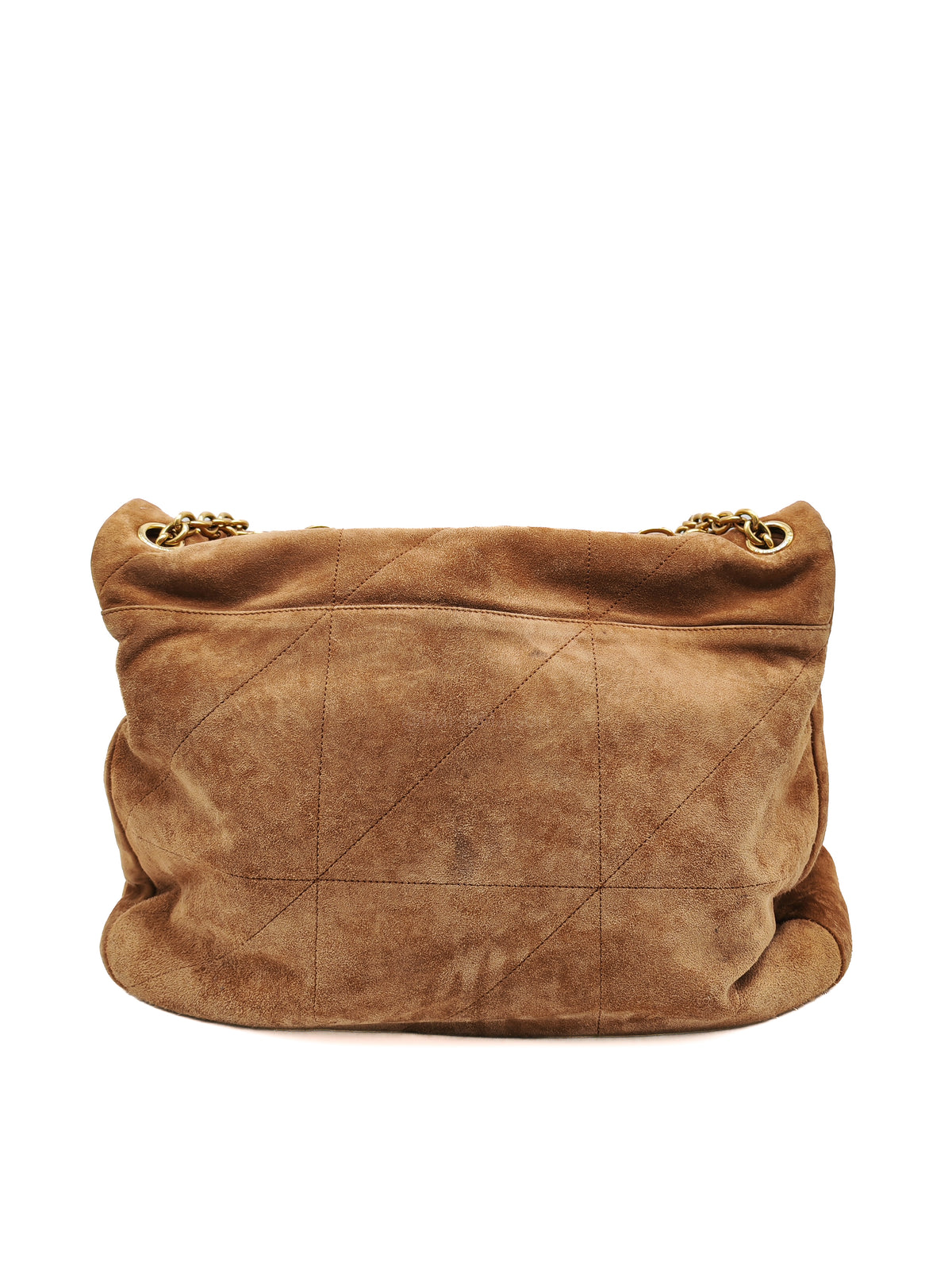 Yves Saint Laurent Jamie 4.3 Suede Shoulder Bag in Camel Suede Leather