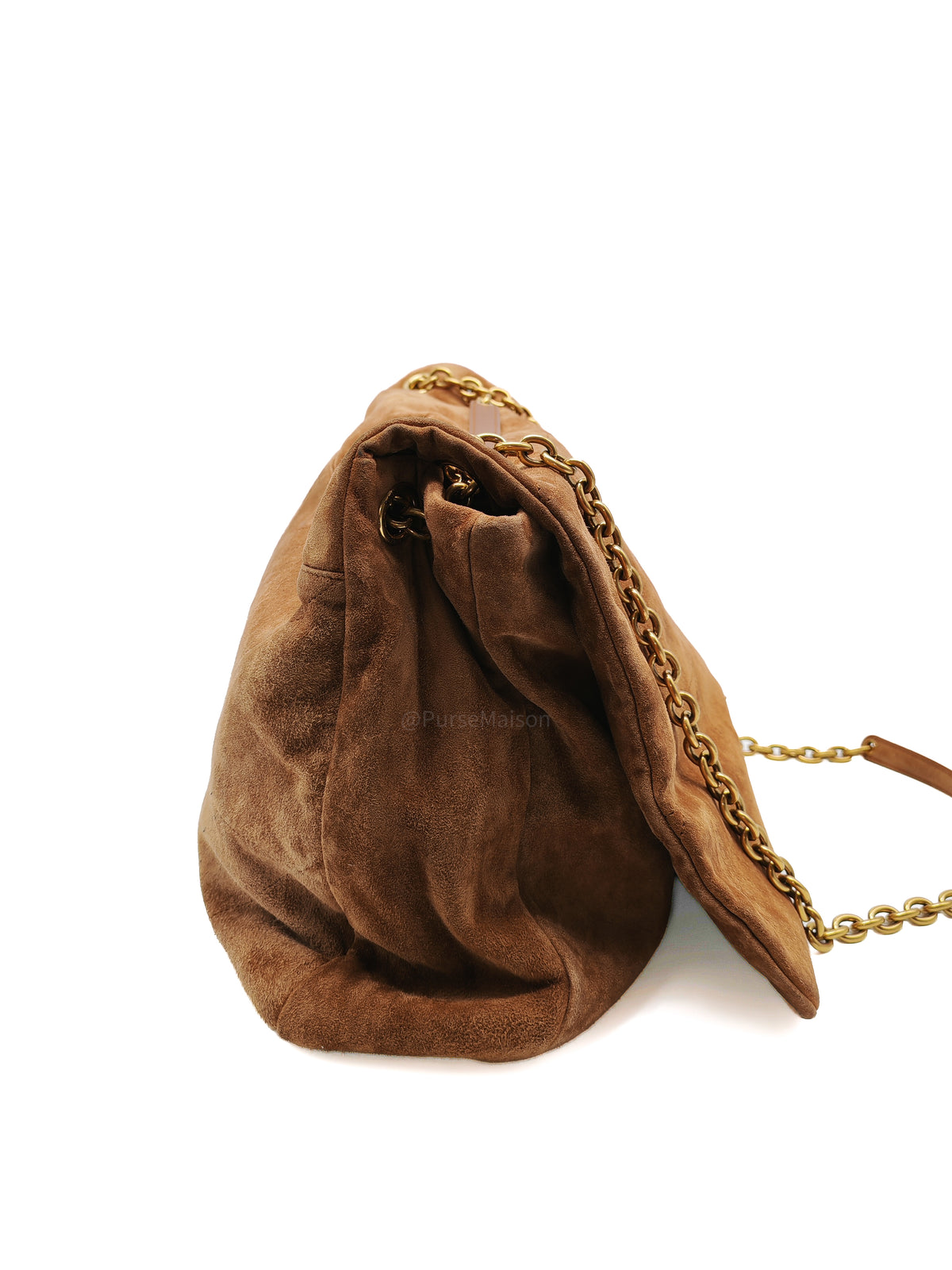 Yves Saint Laurent Jamie 4.3 Suede Shoulder Bag in Camel Suede Leather