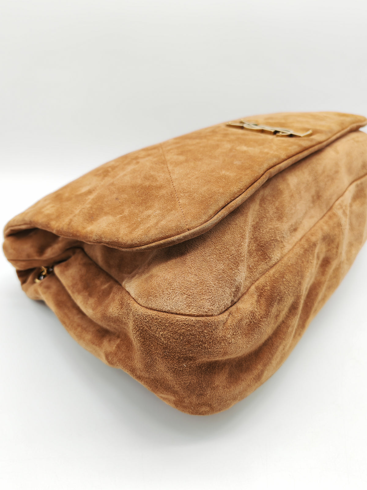 Yves Saint Laurent Jamie 4.3 Suede Shoulder Bag in Camel Suede Leather