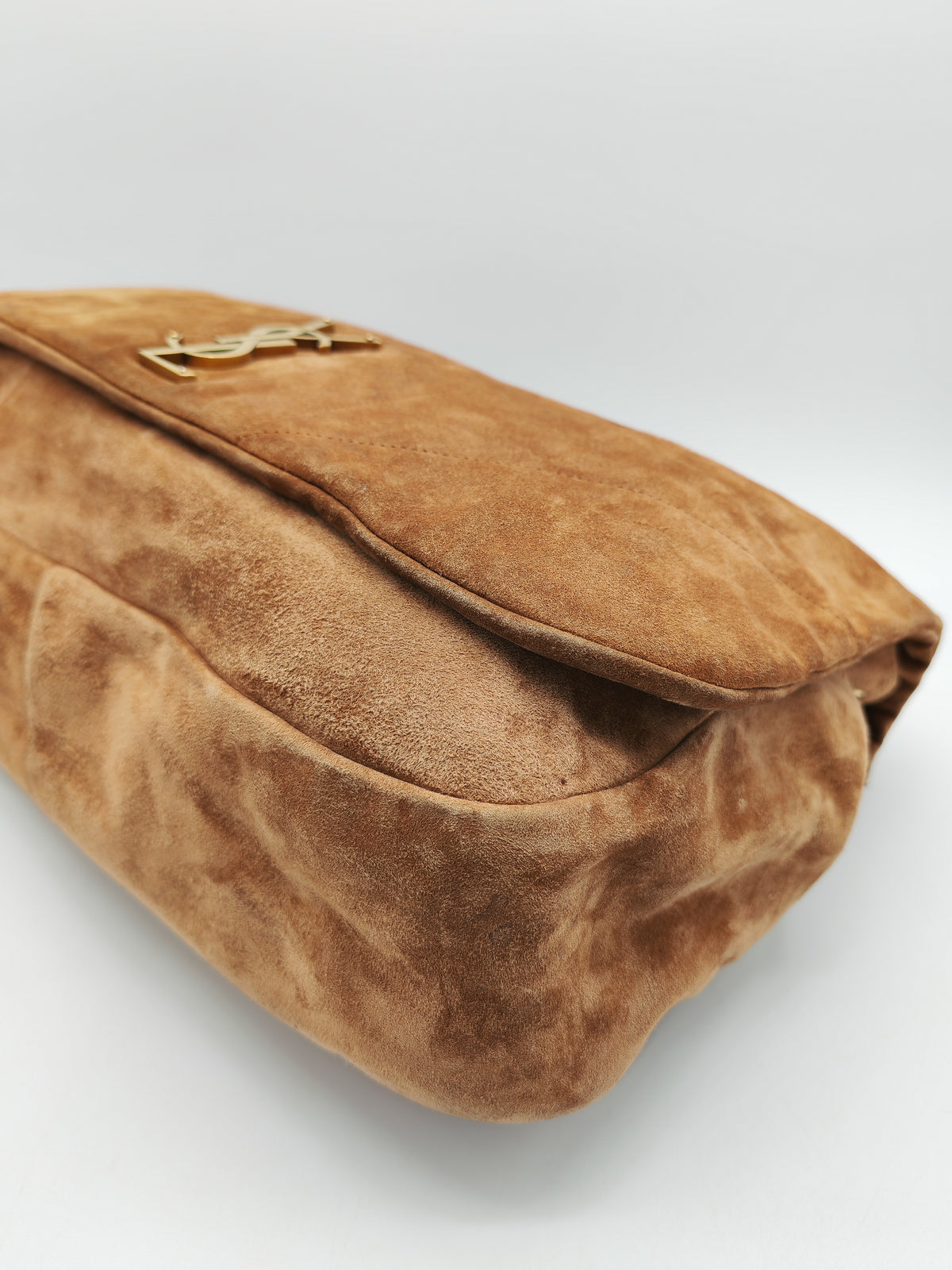 Yves Saint Laurent Jamie 4.3 Suede Shoulder Bag in Camel Suede Leather