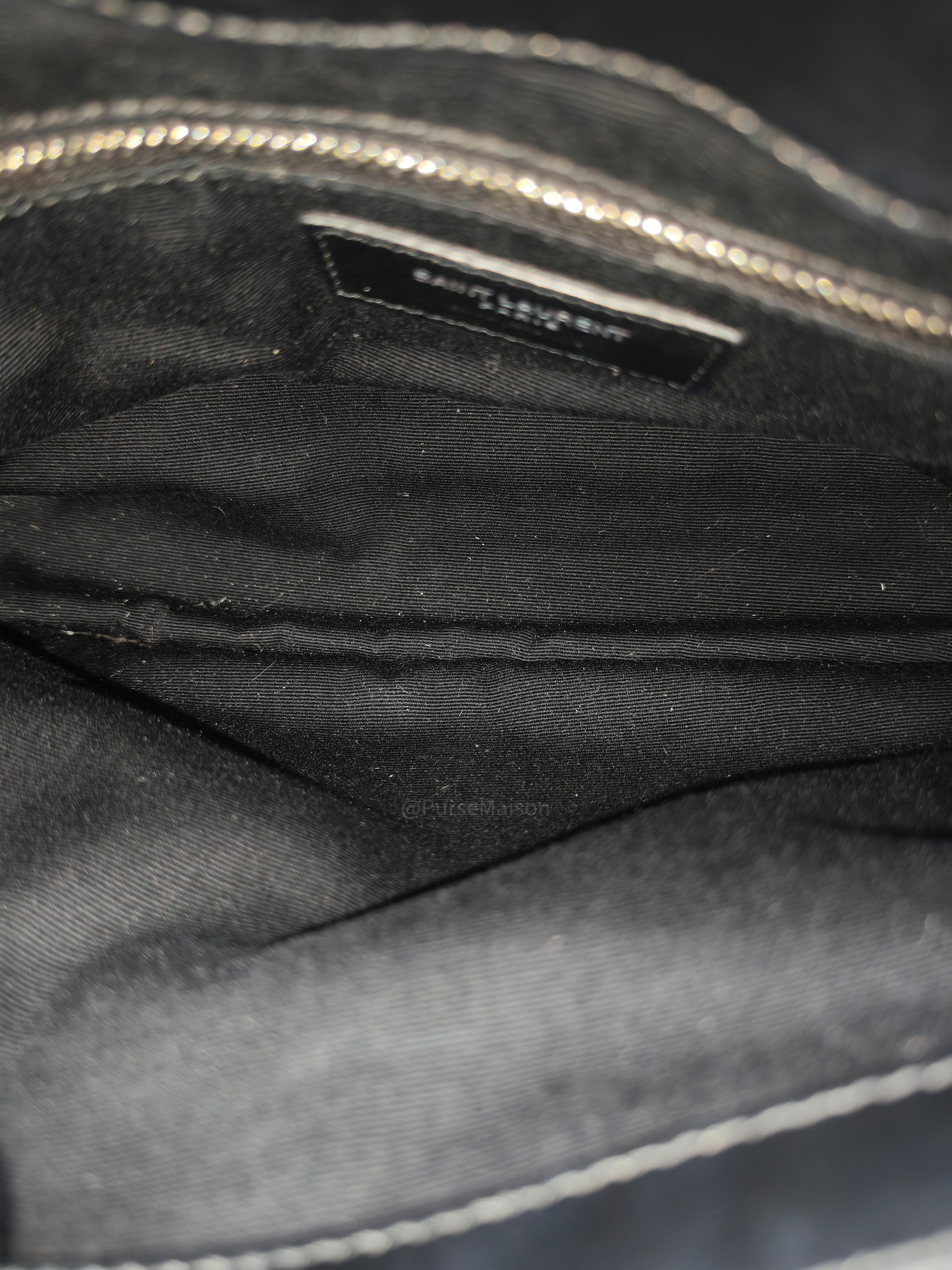 Yves Saint Laurent Loulou Shopping Tote Bag in Black Y Quilted Calfskin Leather and Silver Hardware