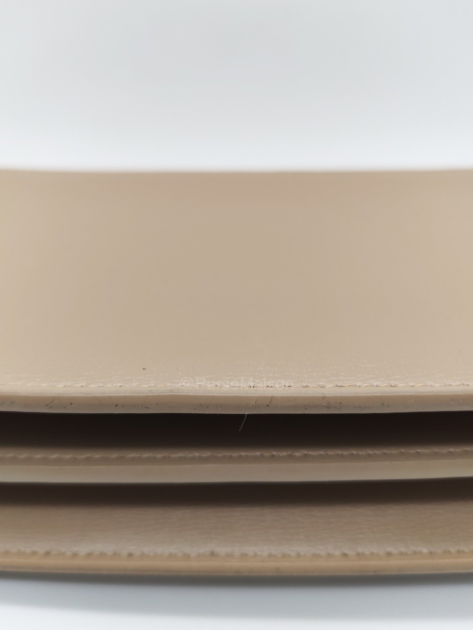 Yves Saint Laurent Sunset Medium in Dark Beige Calfskin Leather and Gold Hardware