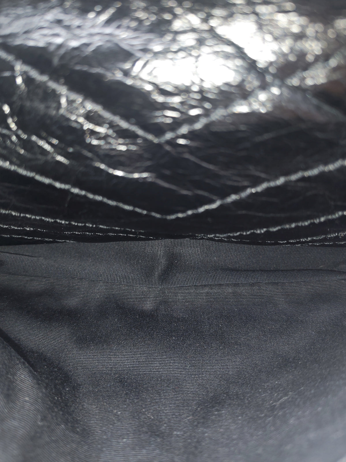Yves Saint Laurent Niki Shoulder Bag Medium in Black Quilted Crinkled Calfskin Leather and Mixed Hardware
