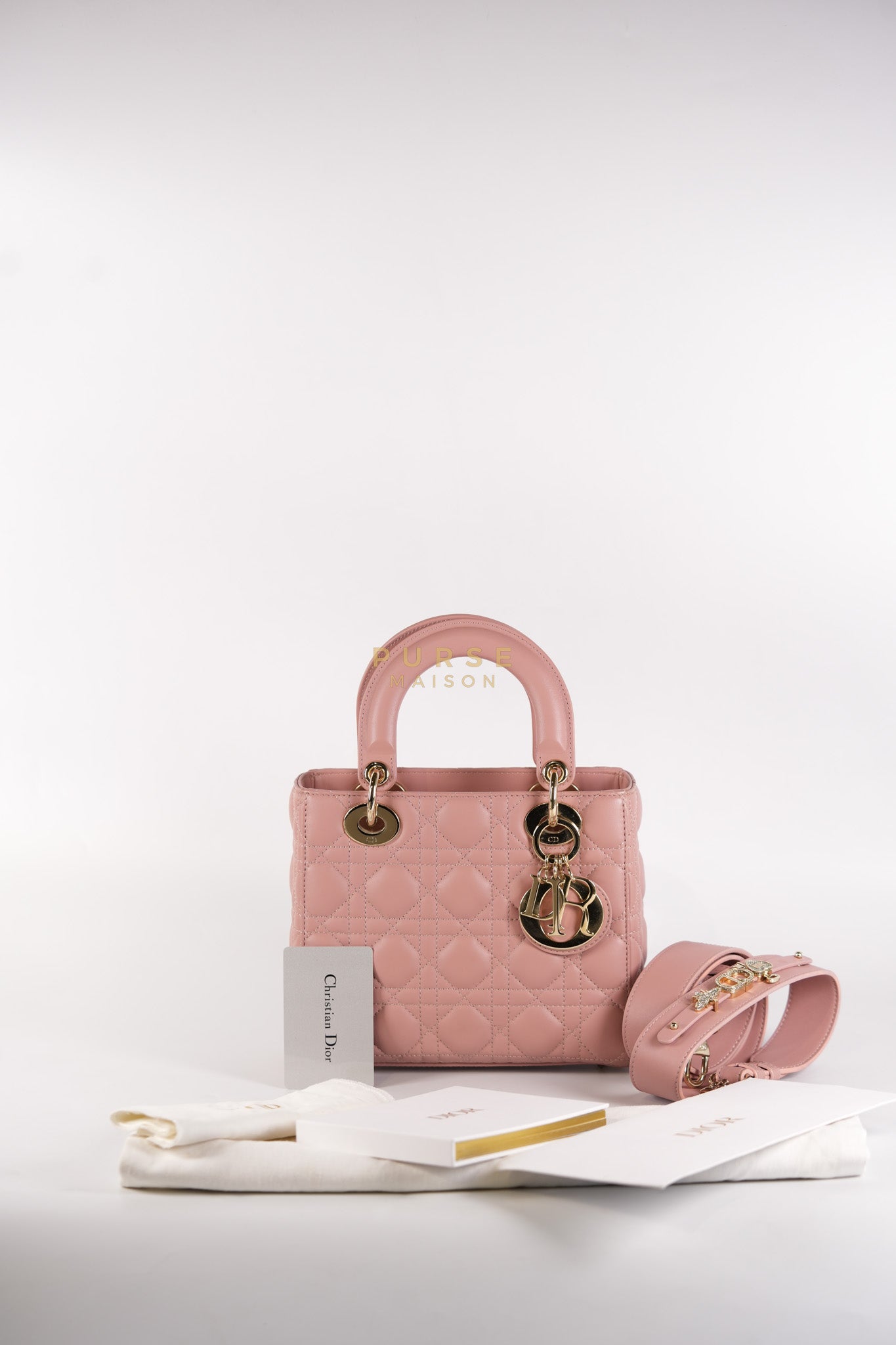 Lady Dior My ABCDior Small Pink Cannage in Lambskin Calfskin Leather