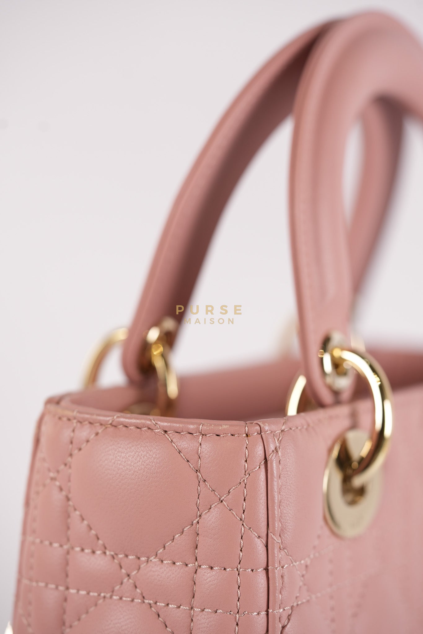 Lady Dior My ABCDior Small Pink Cannage in Lambskin Calfskin Leather