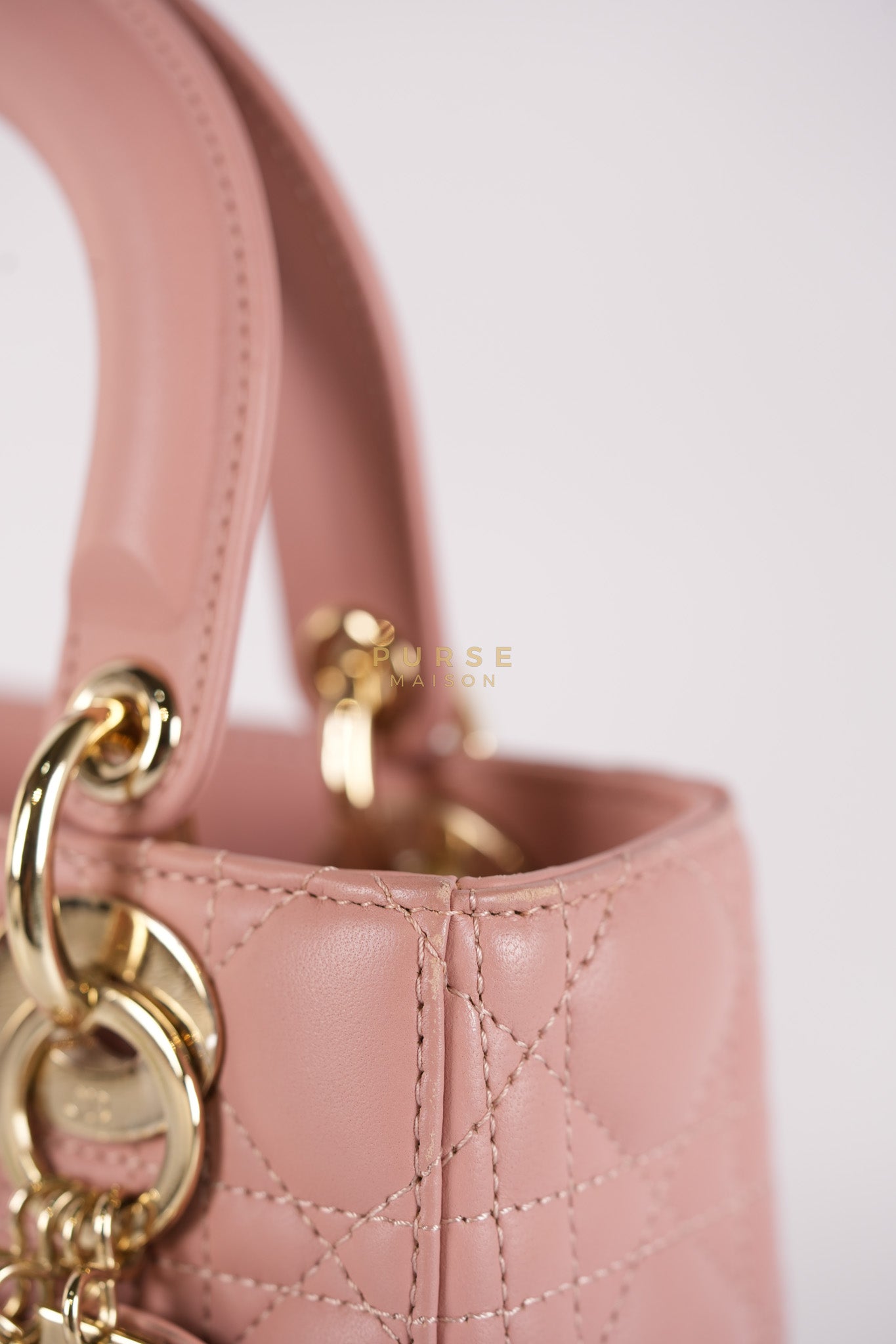 Lady Dior My ABCDior Small Pink Cannage in Lambskin Calfskin Leather