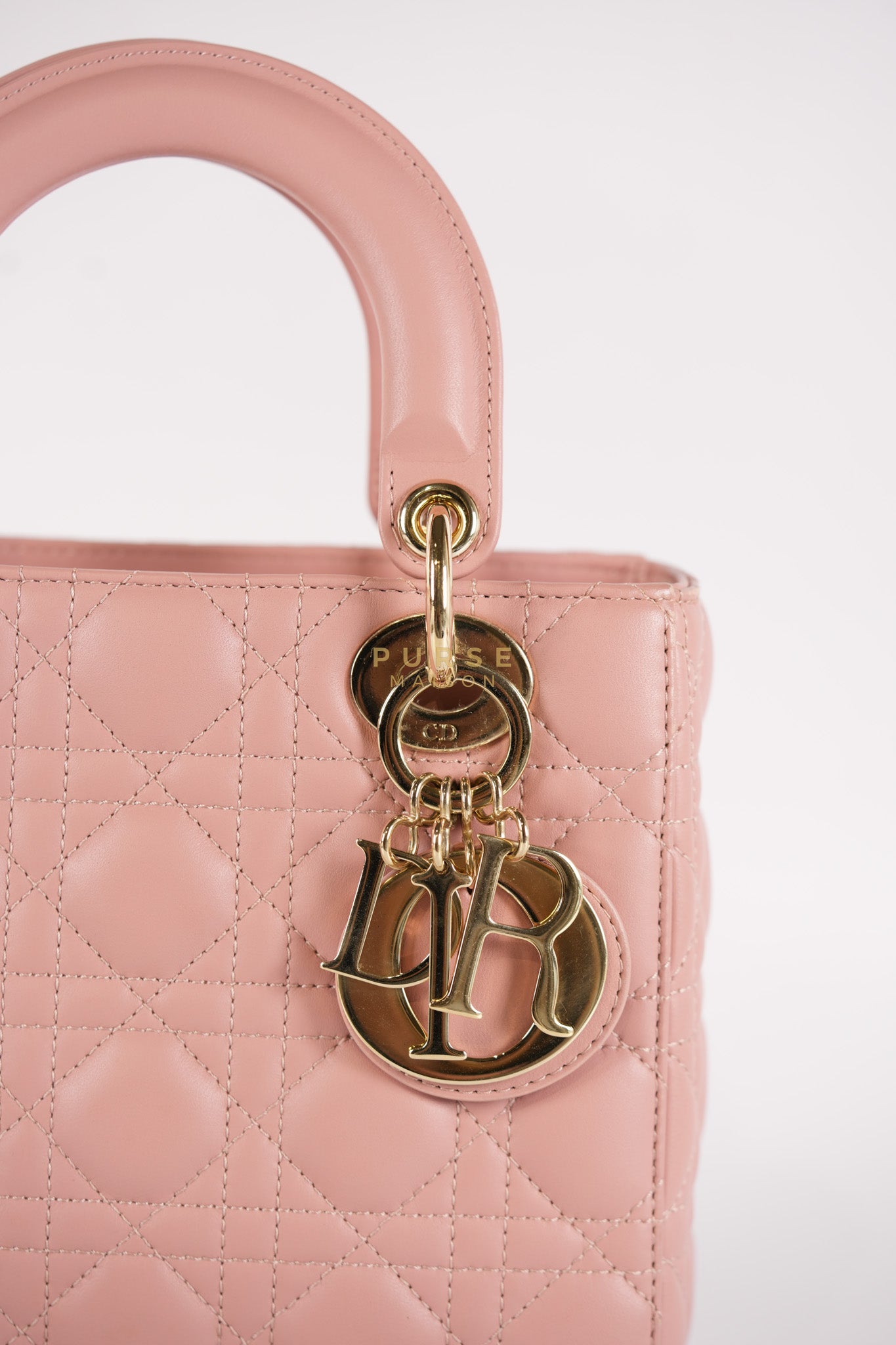 Lady Dior My ABCDior Small Pink Cannage in Lambskin Calfskin Leather