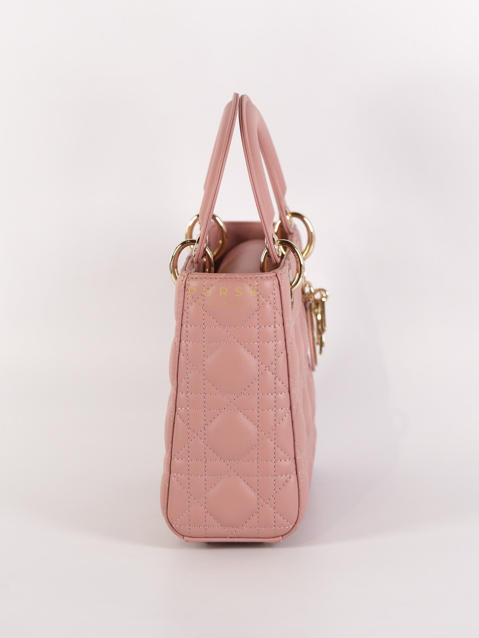 Lady Dior My ABCDior Small Pink Cannage in Lambskin Calfskin Leather