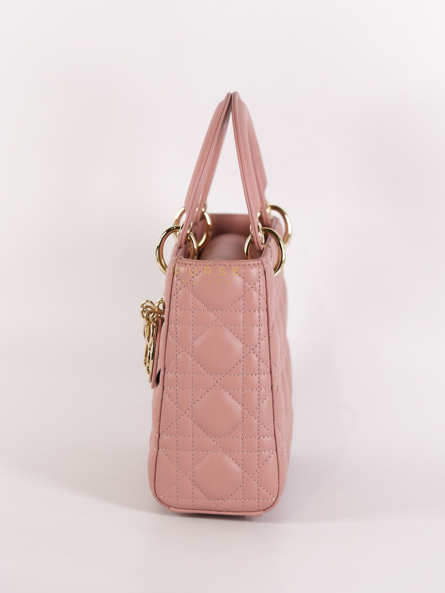 Lady Dior My ABCDior Small Pink Cannage in Lambskin Calfskin Leather