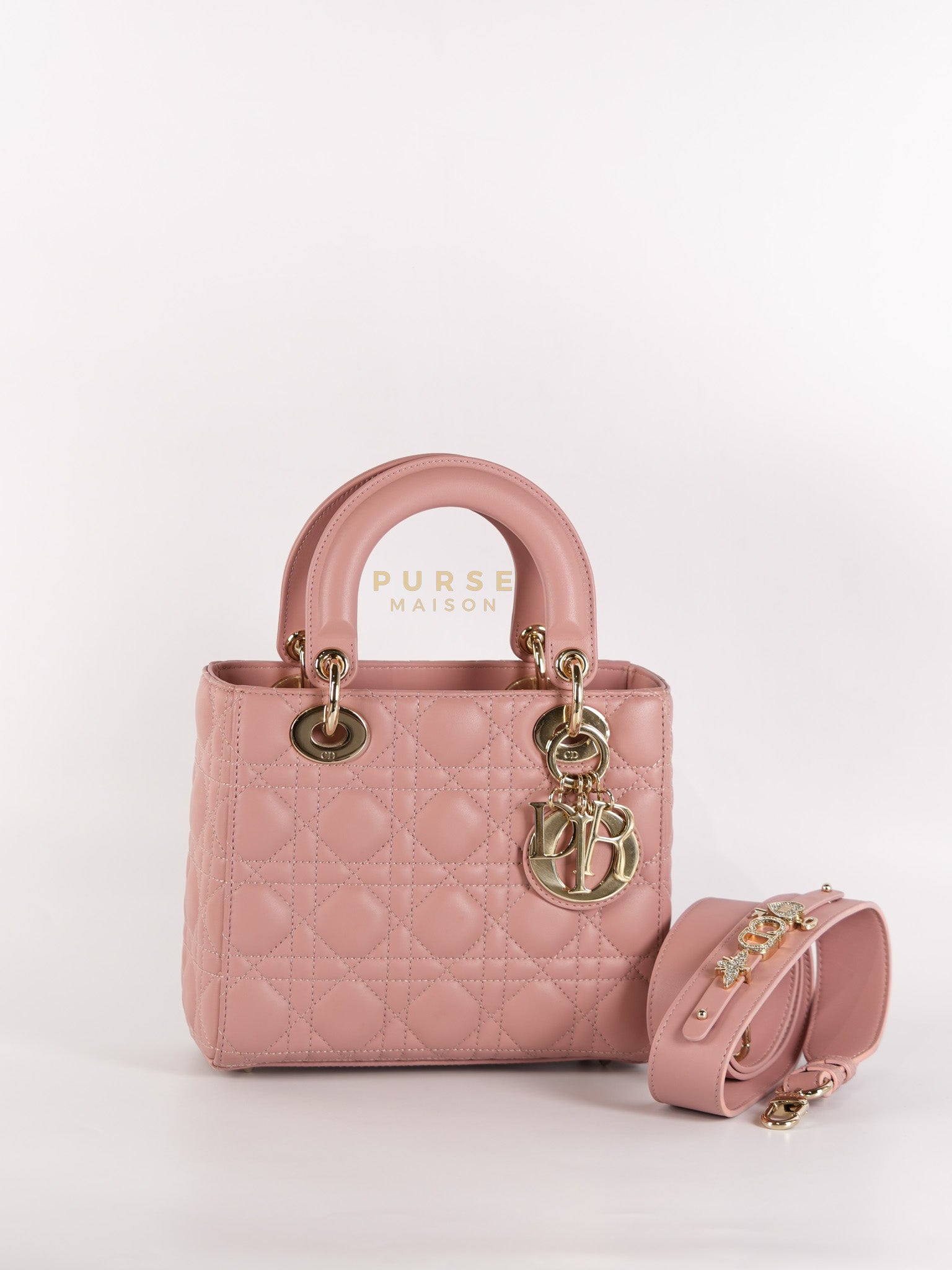 Lady Dior My ABCDior Small Pink Cannage in Lambskin Calfskin Leather