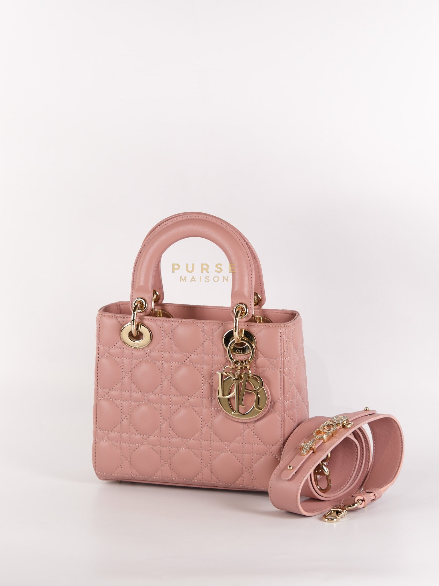 Lady Dior My ABCDior Small Pink Cannage in Lambskin Calfskin Leather