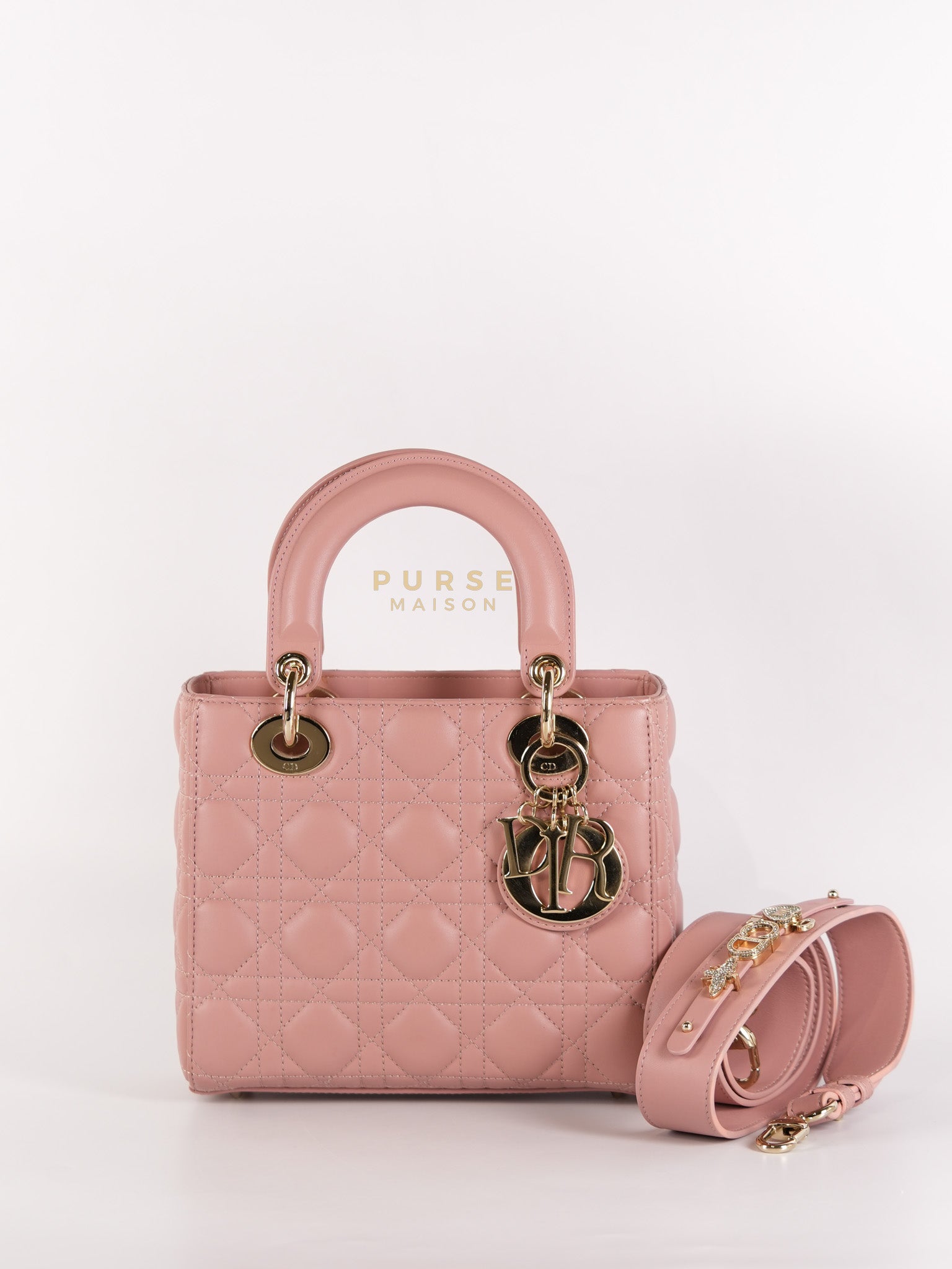 Lady Dior My ABCDior Small Pink Cannage in Lambskin Calfskin Leather