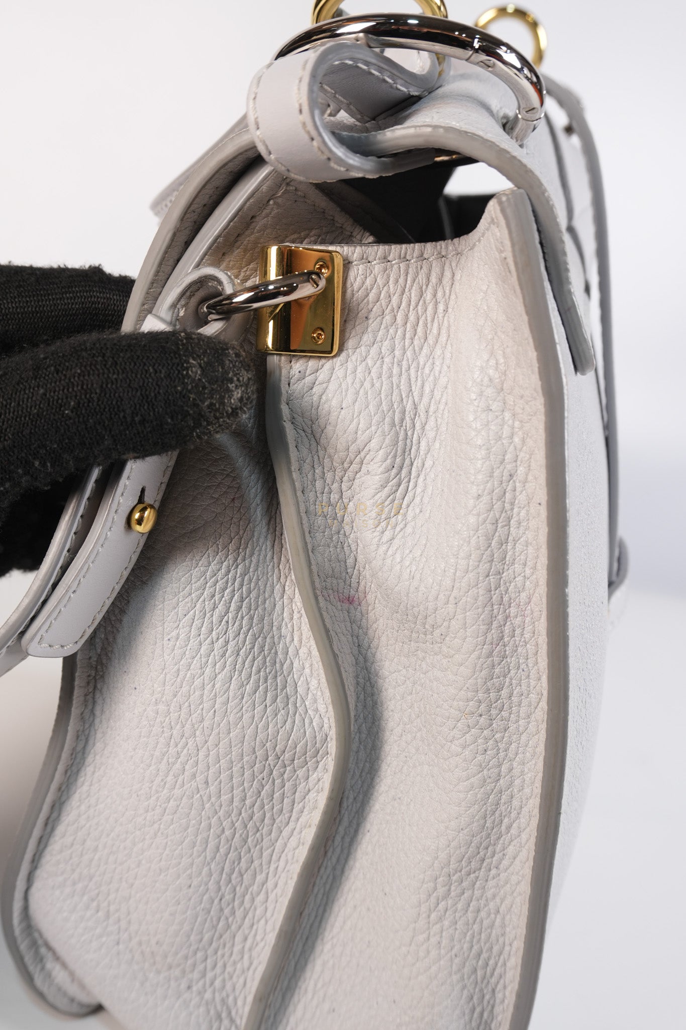 Aby Day Bag Small in Light Gray | Purse Maison Luxury Bags Shop