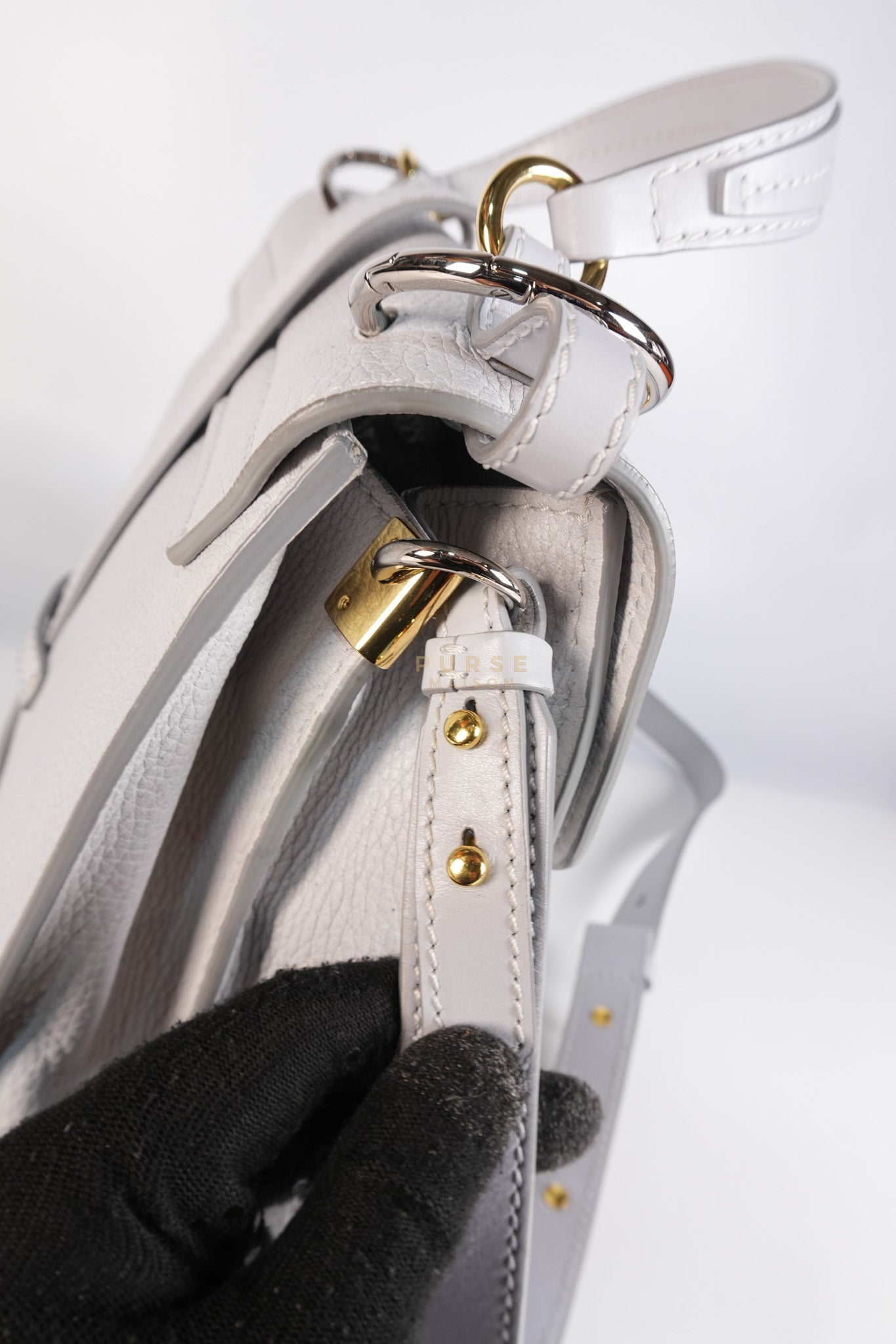 Aby Day Bag Small in Light Gray | Purse Maison Luxury Bags Shop