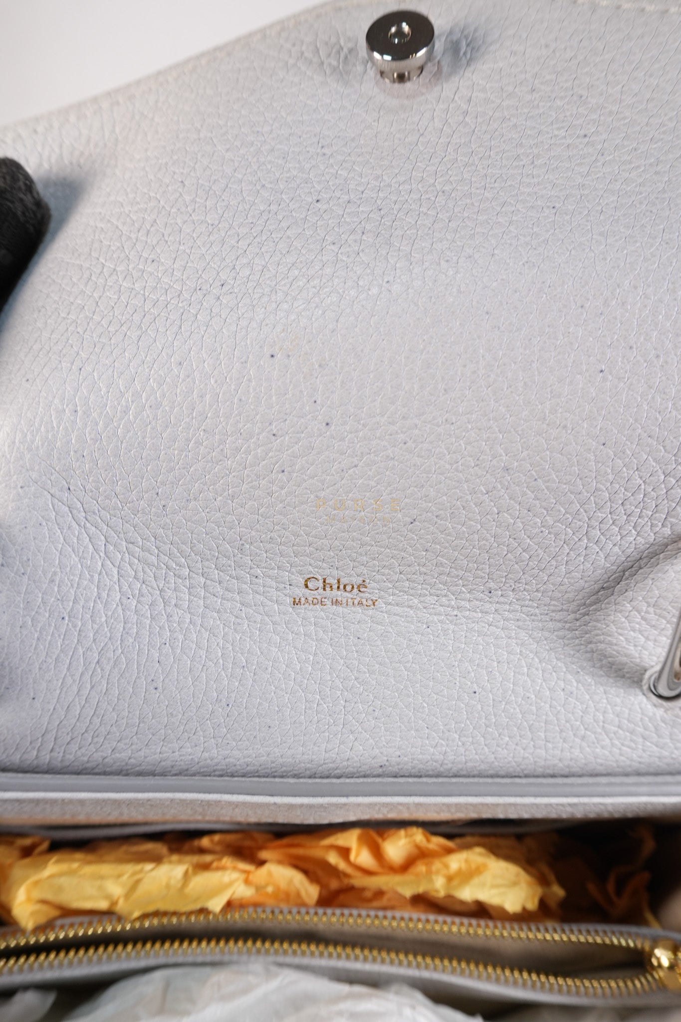 Aby Day Bag Small in Light Gray | Purse Maison Luxury Bags Shop