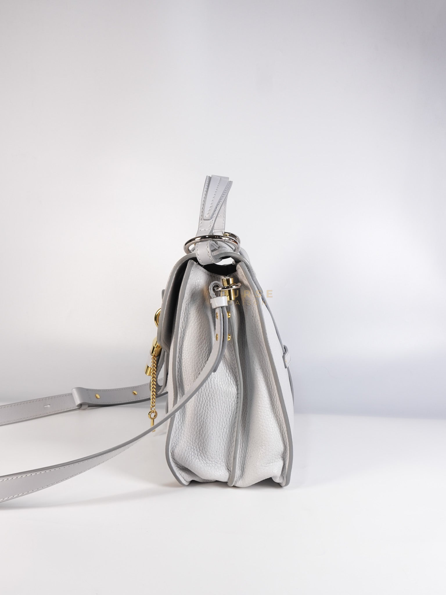 Aby Day Bag Small in Light Gray | Purse Maison Luxury Bags Shop