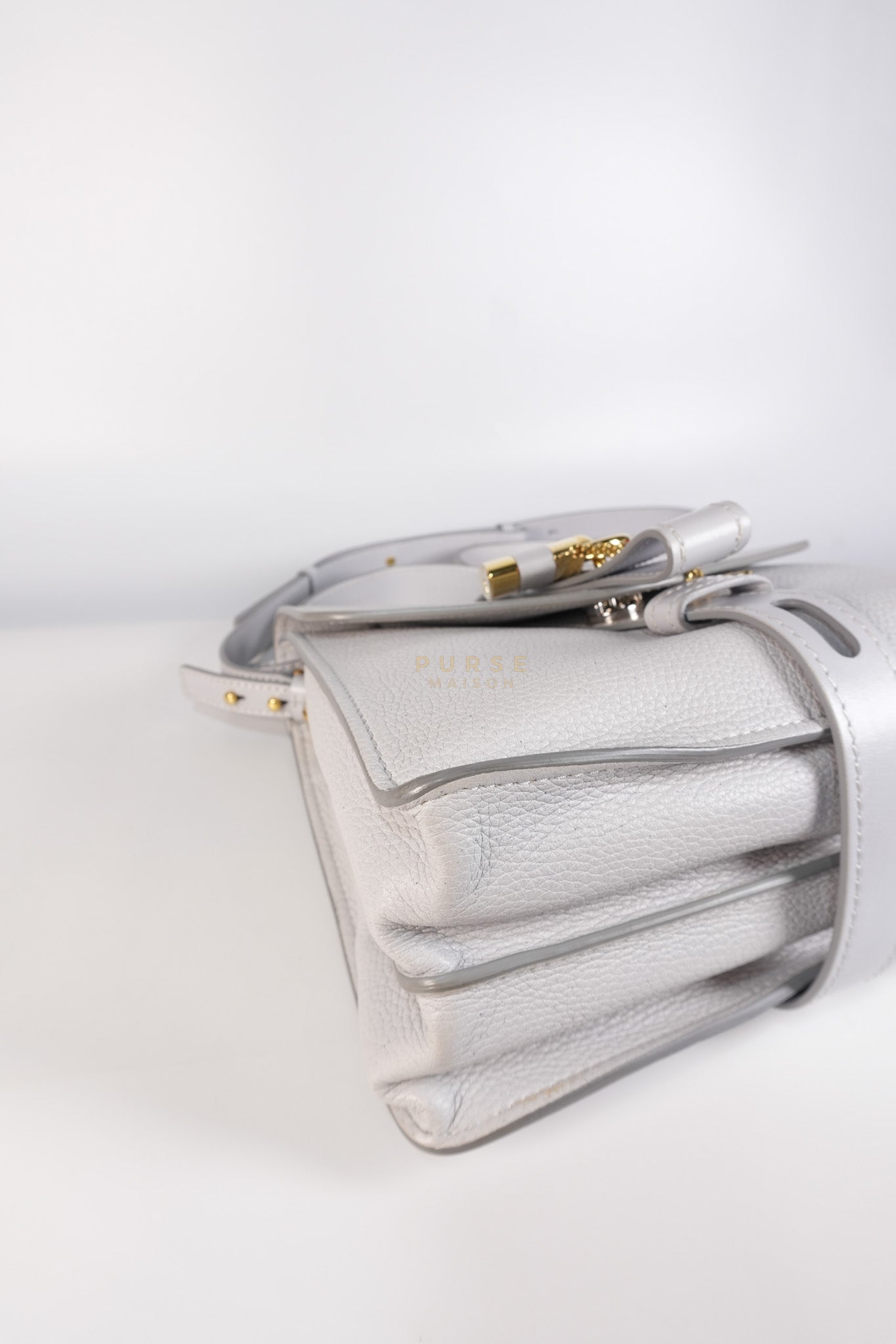 Aby Day Bag Small in Light Gray | Purse Maison Luxury Bags Shop