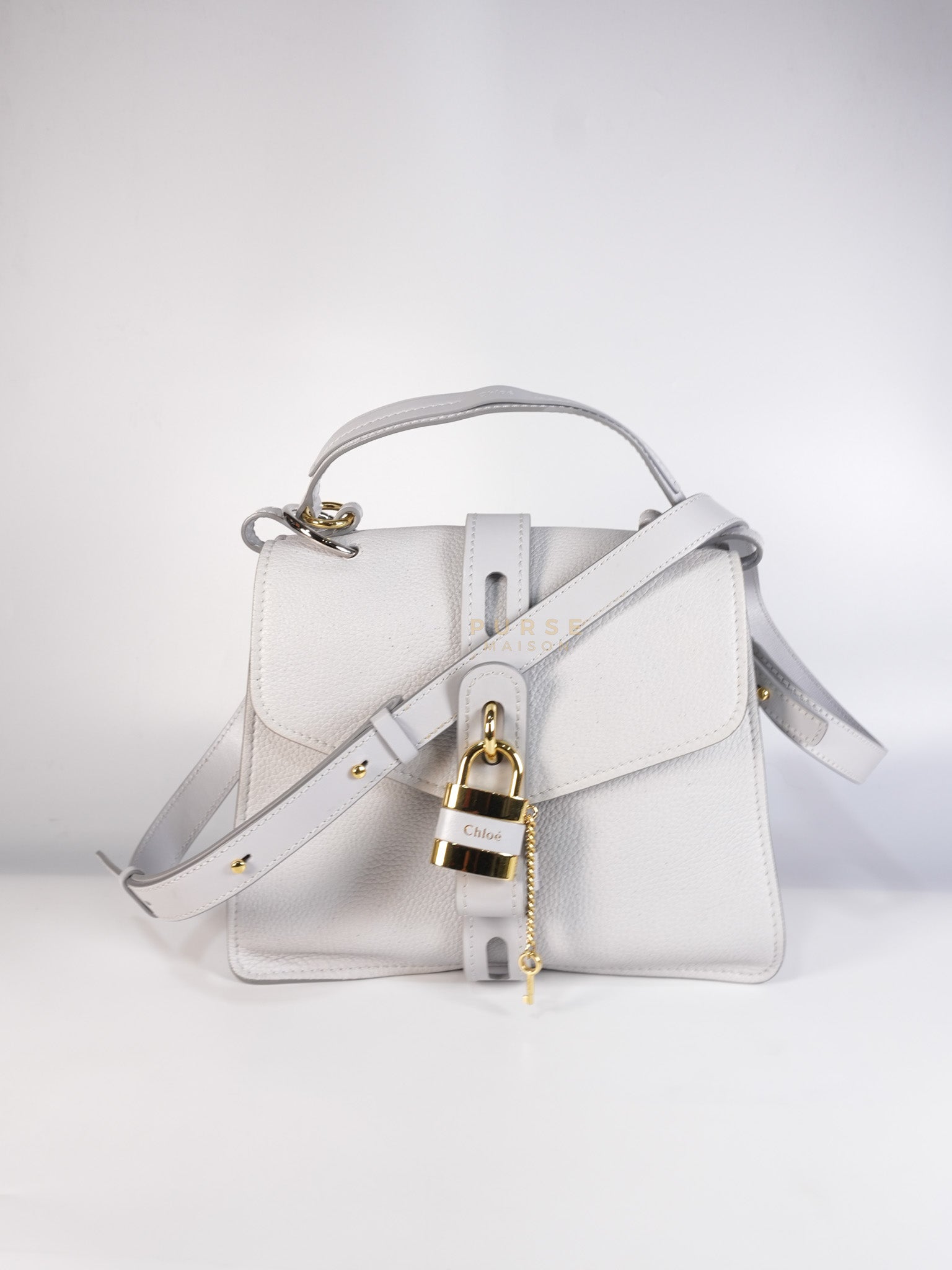 Aby Day Bag Small in Light Gray | Purse Maison Luxury Bags Shop