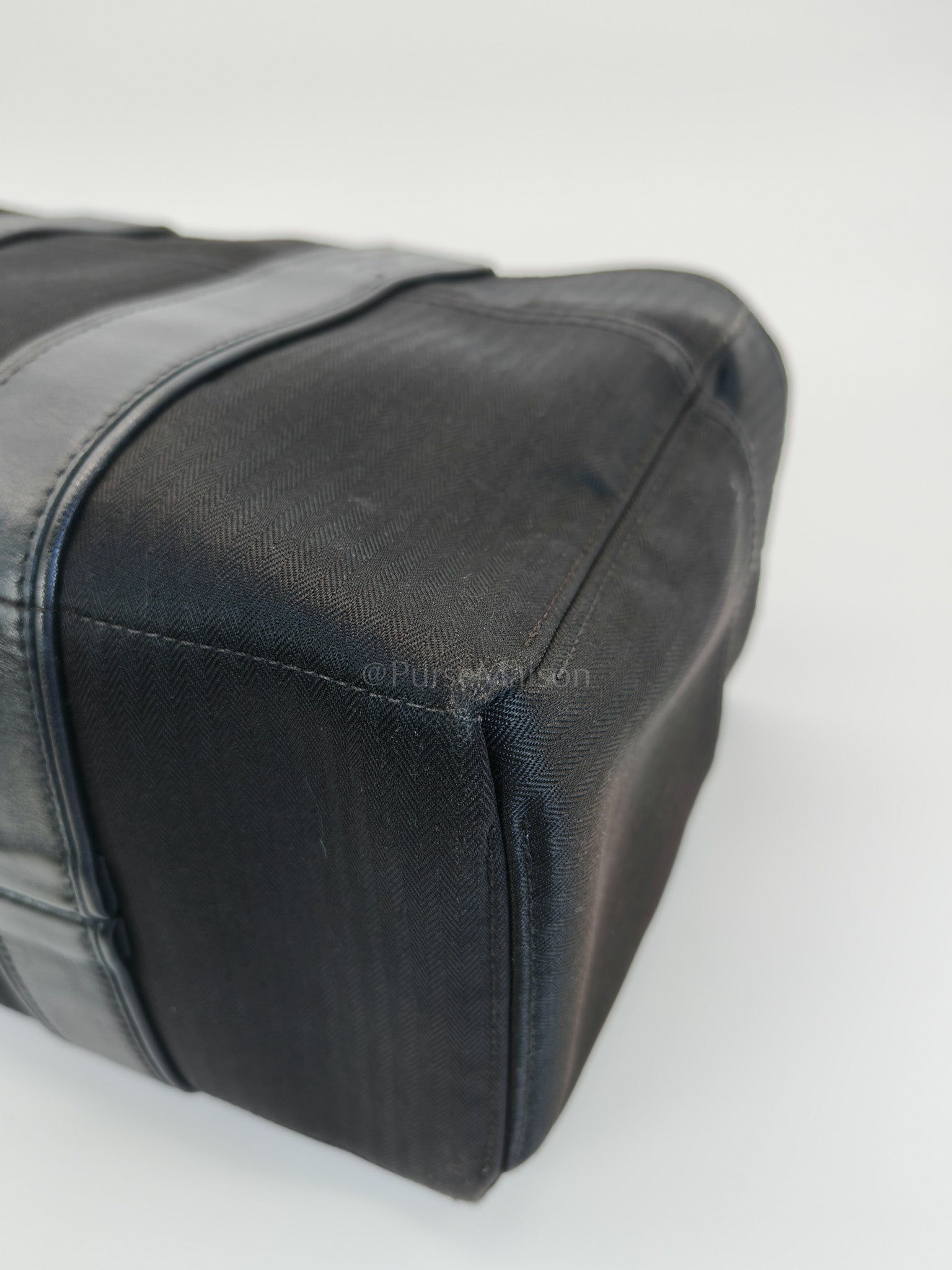 Acapulco PM in Black Canvas Vintage Handbag | Purse Maison Luxury Bags Shop