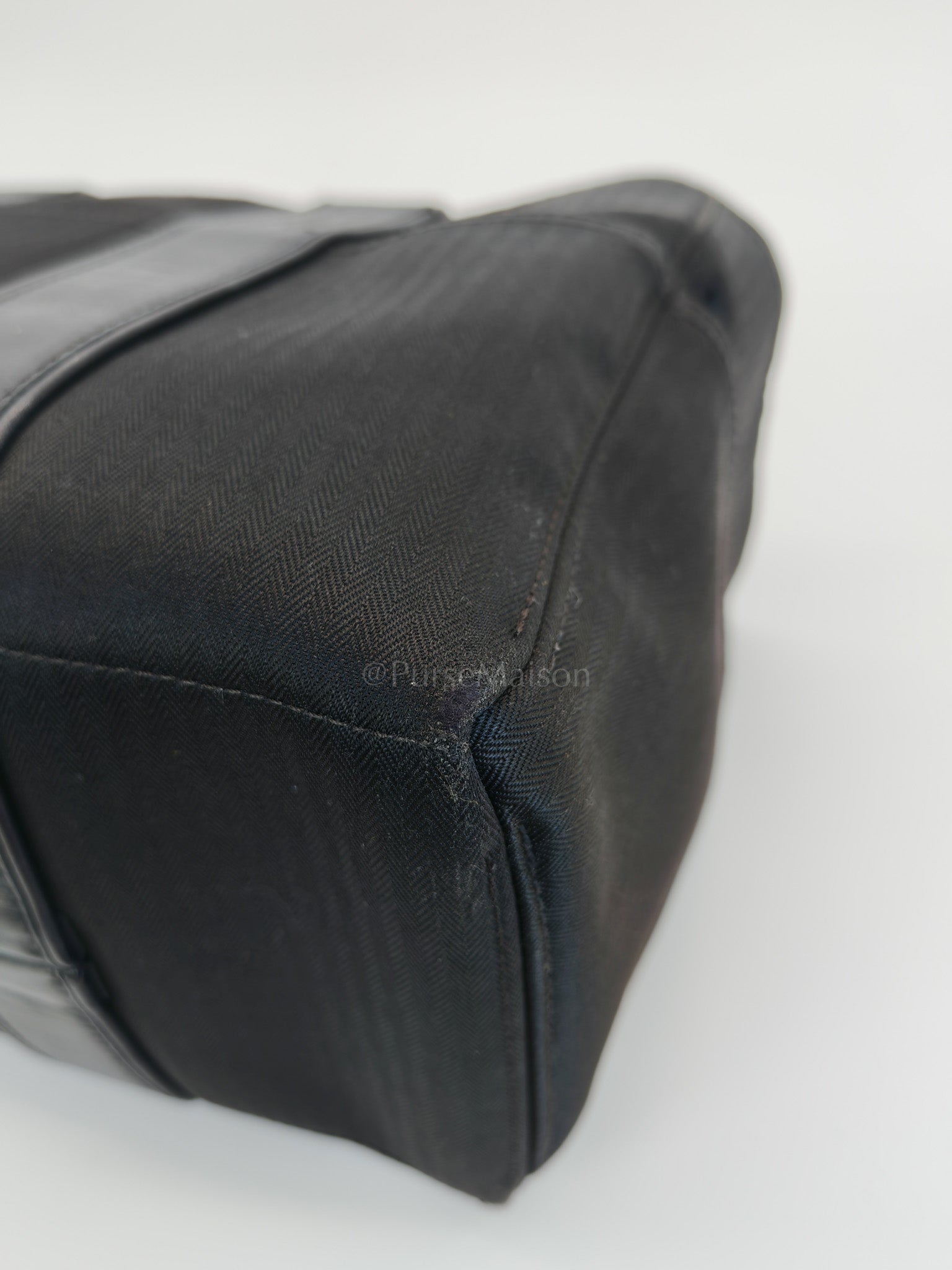 Acapulco PM in Black Canvas Vintage Handbag | Purse Maison Luxury Bags Shop