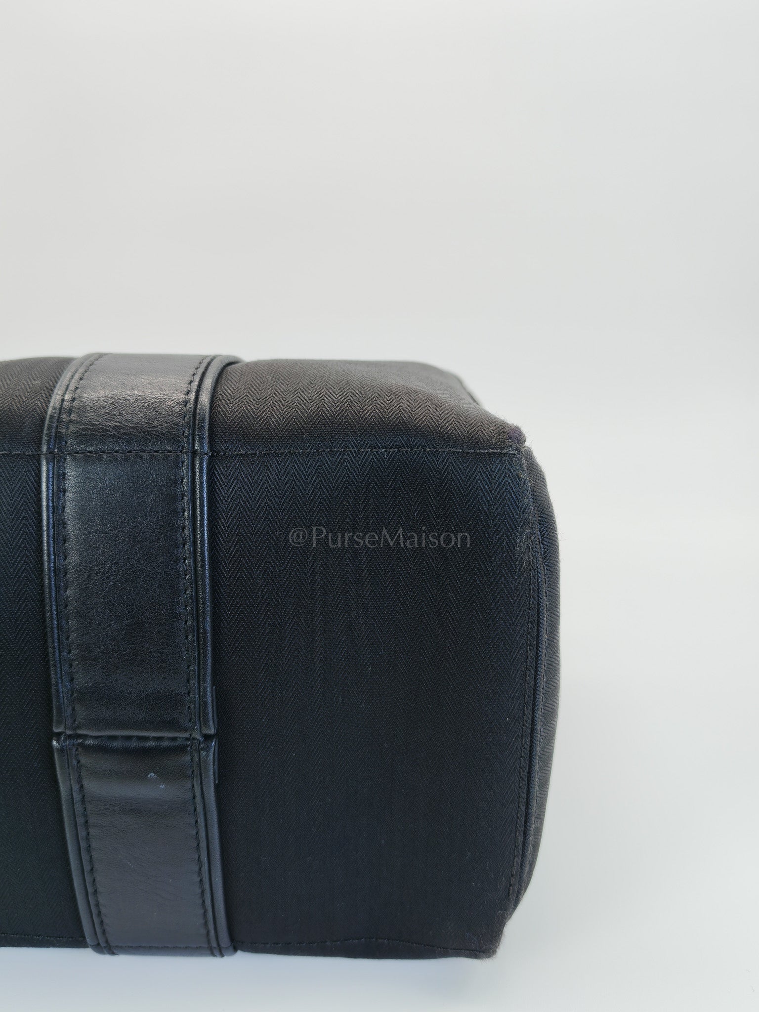 Acapulco PM in Black Canvas Vintage Handbag | Purse Maison Luxury Bags Shop