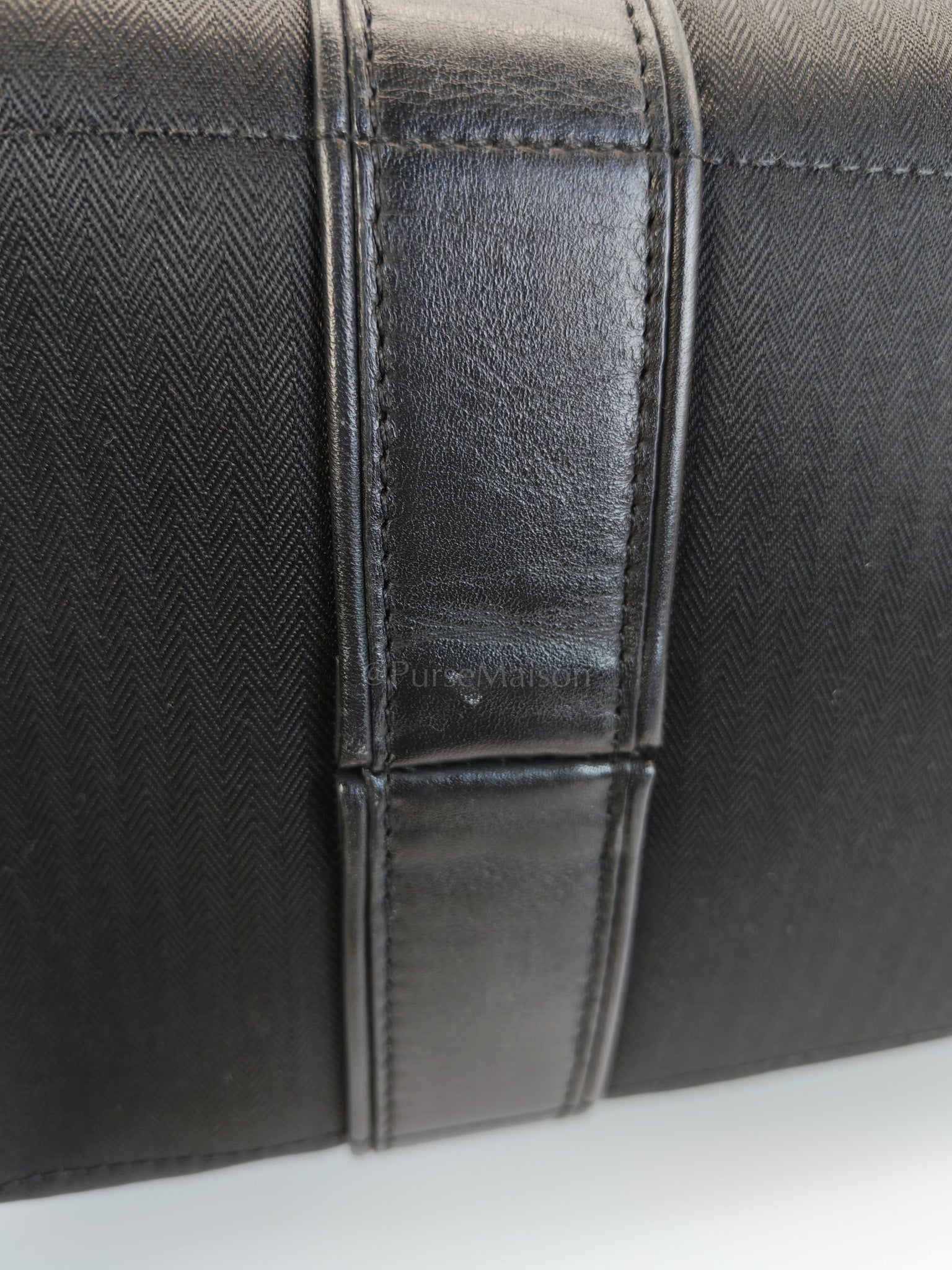 Acapulco PM in Black Canvas Vintage Handbag | Purse Maison Luxury Bags Shop