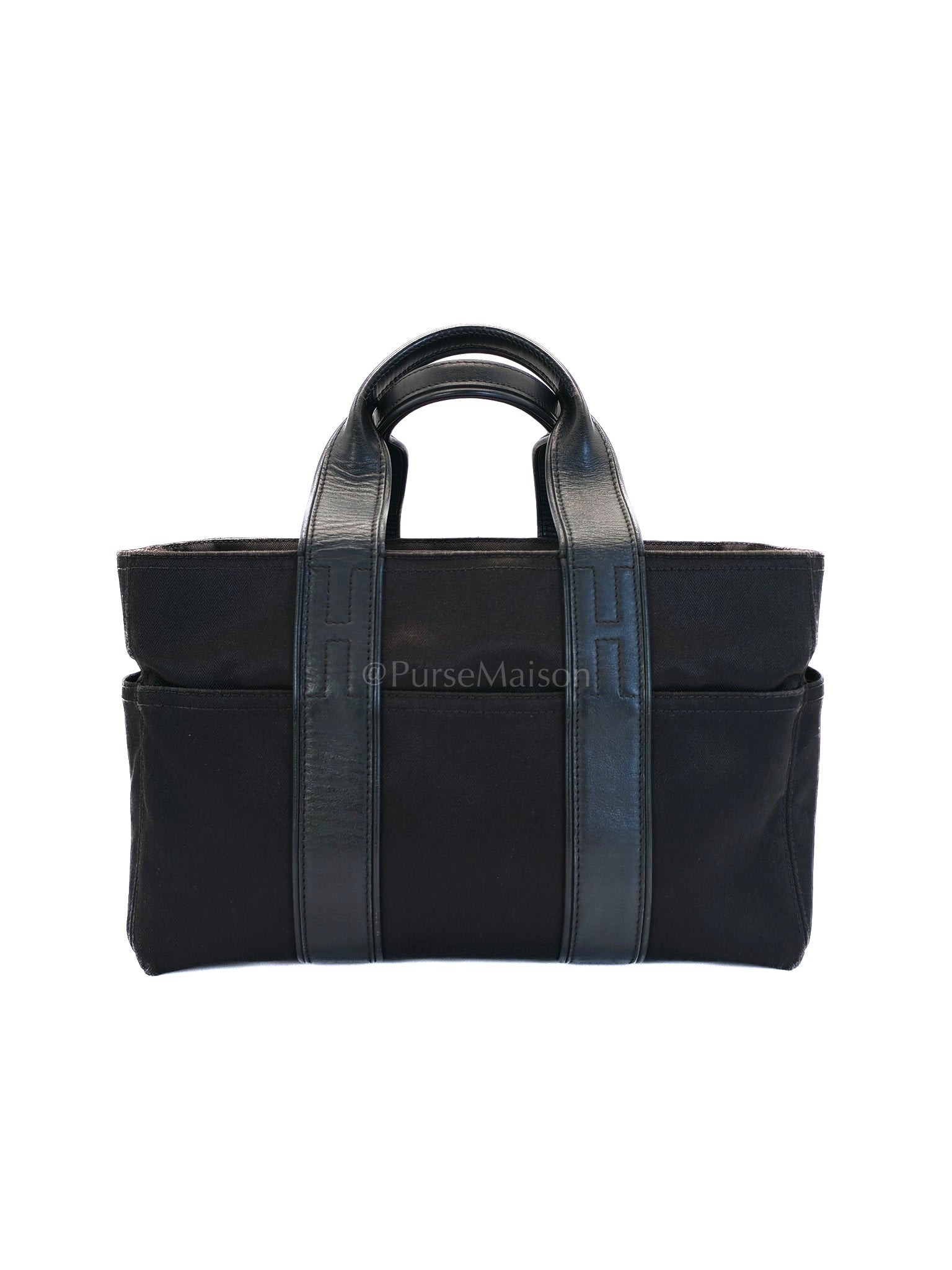 Acapulco PM in Black Canvas Vintage Handbag | Purse Maison Luxury Bags Shop