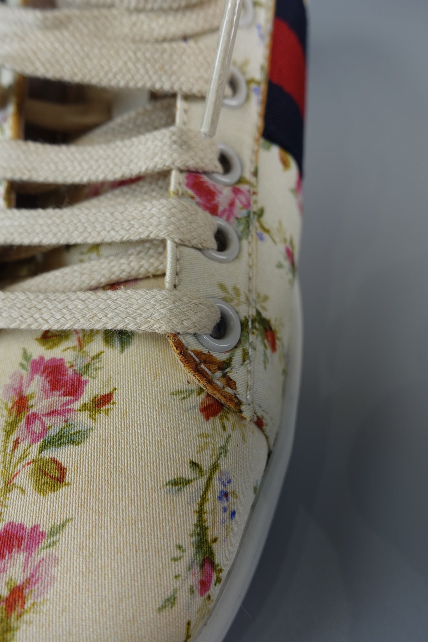 Ace Flora White Sneaker Size 38 EUR (24.5cm) | Purse Maison Luxury Bags Shop