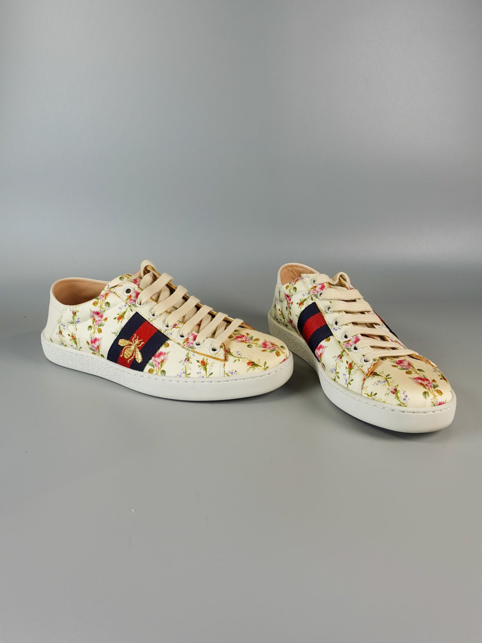 Ace Flora White Sneaker Size 38 EUR (24.5cm) | Purse Maison Luxury Bags Shop