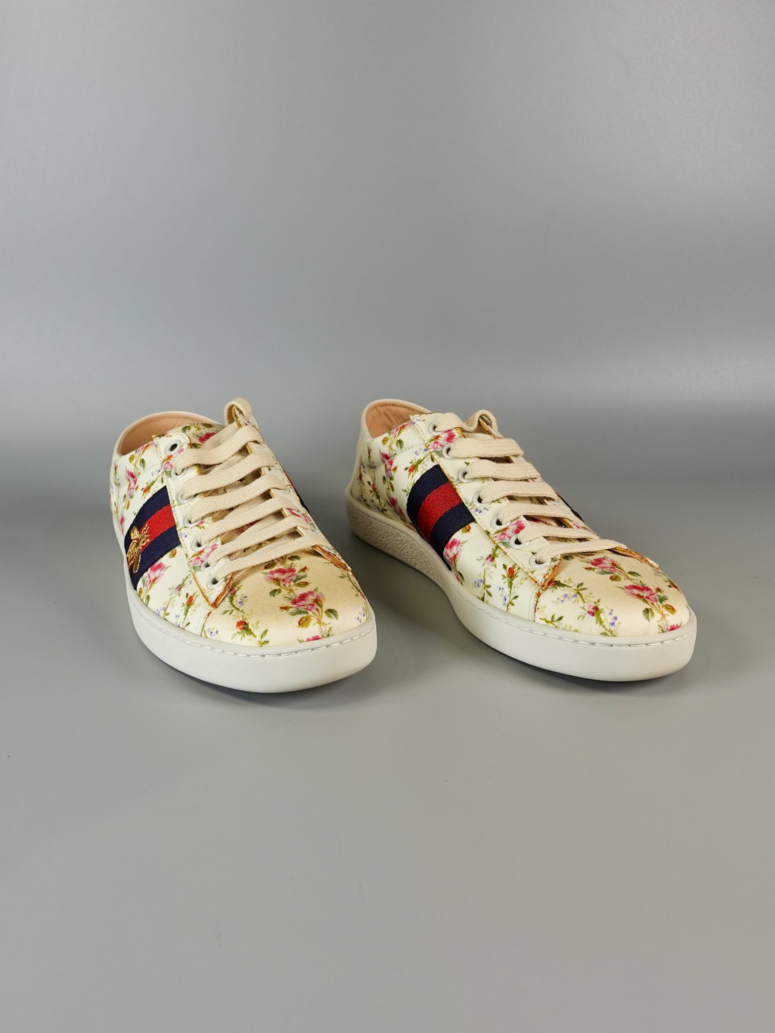 Ace Flora White Sneaker Size 38 EUR (24.5cm) | Purse Maison Luxury Bags Shop