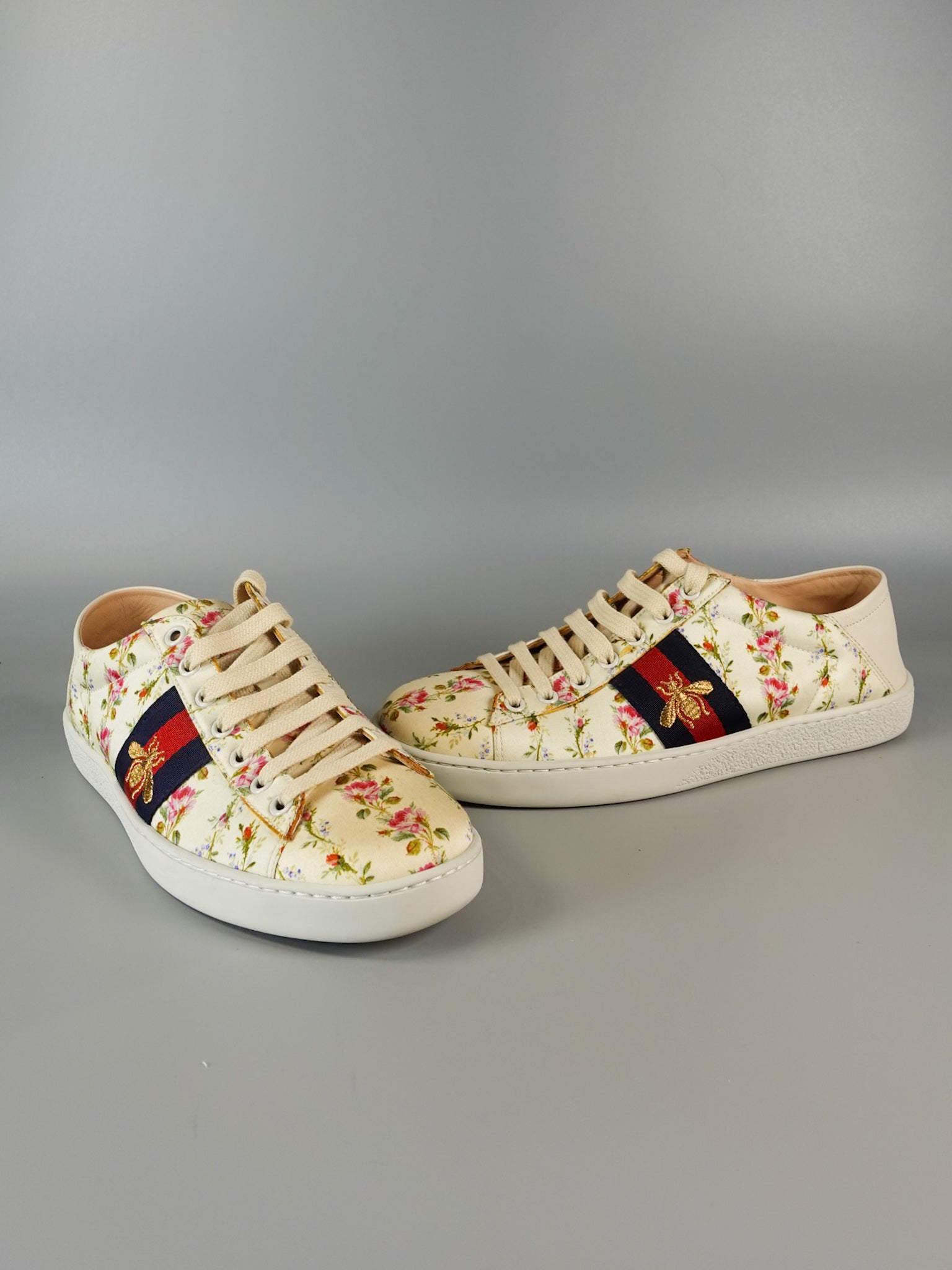 Ace Flora White Sneaker Size 38 EUR (24.5cm) | Purse Maison Luxury Bags Shop