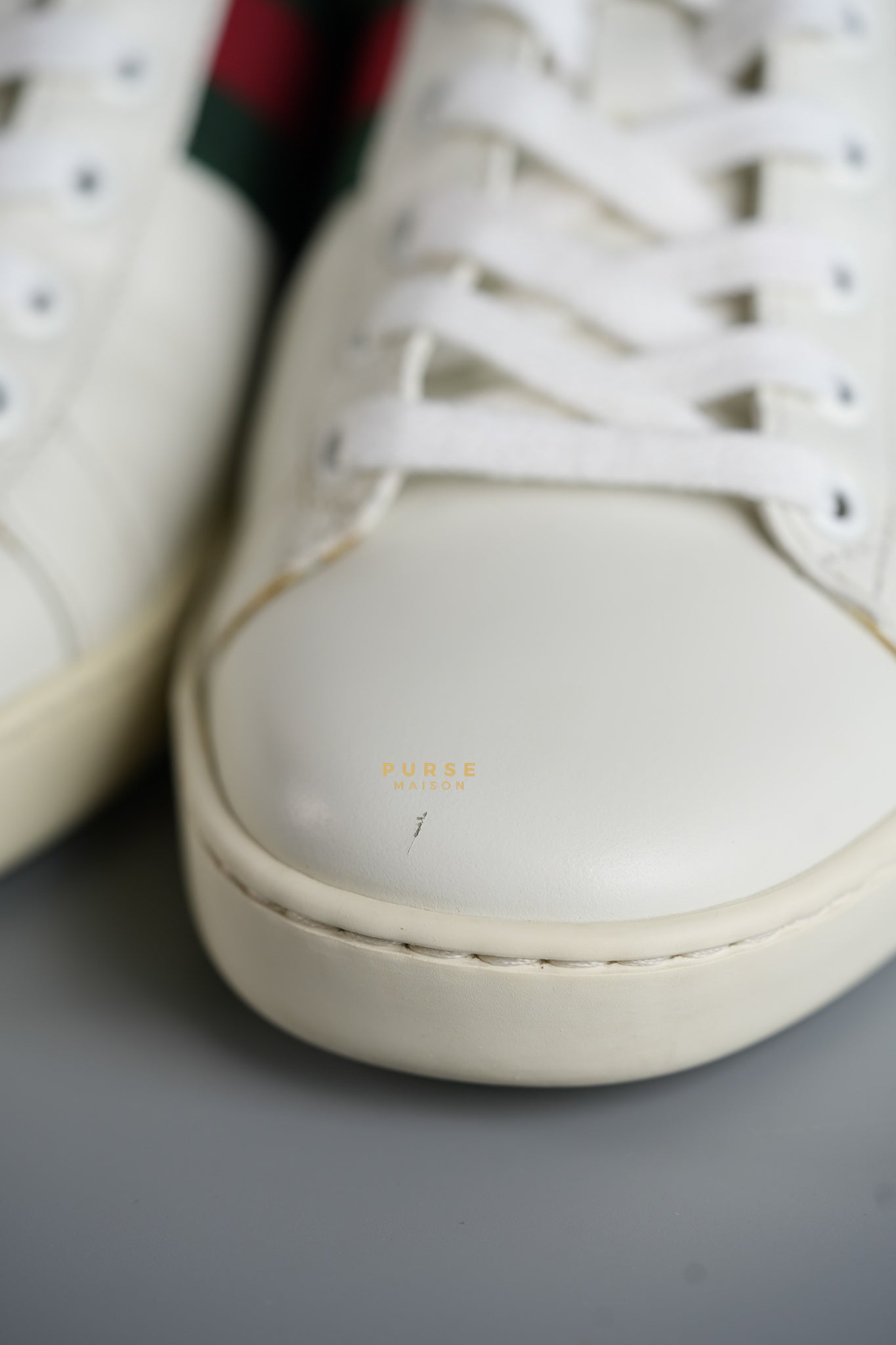 Ace Pearl & Spike White Sneaker Size 38 EUR (26cm) | Purse Maison Luxury Bags Shop