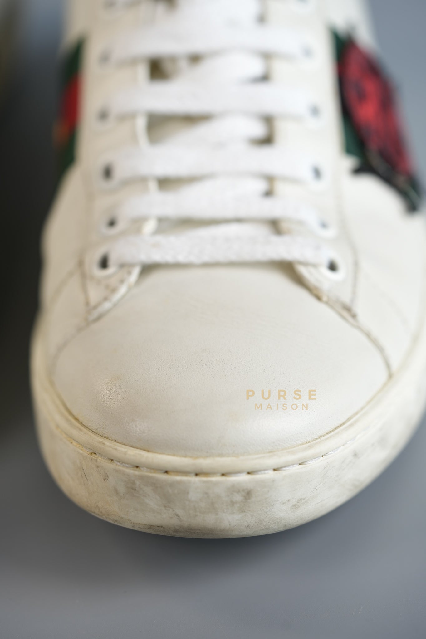 Ace Star/Pineapple White Sneaker Size 38 EUR (26cm) | Purse Maison Luxury Bags Shop